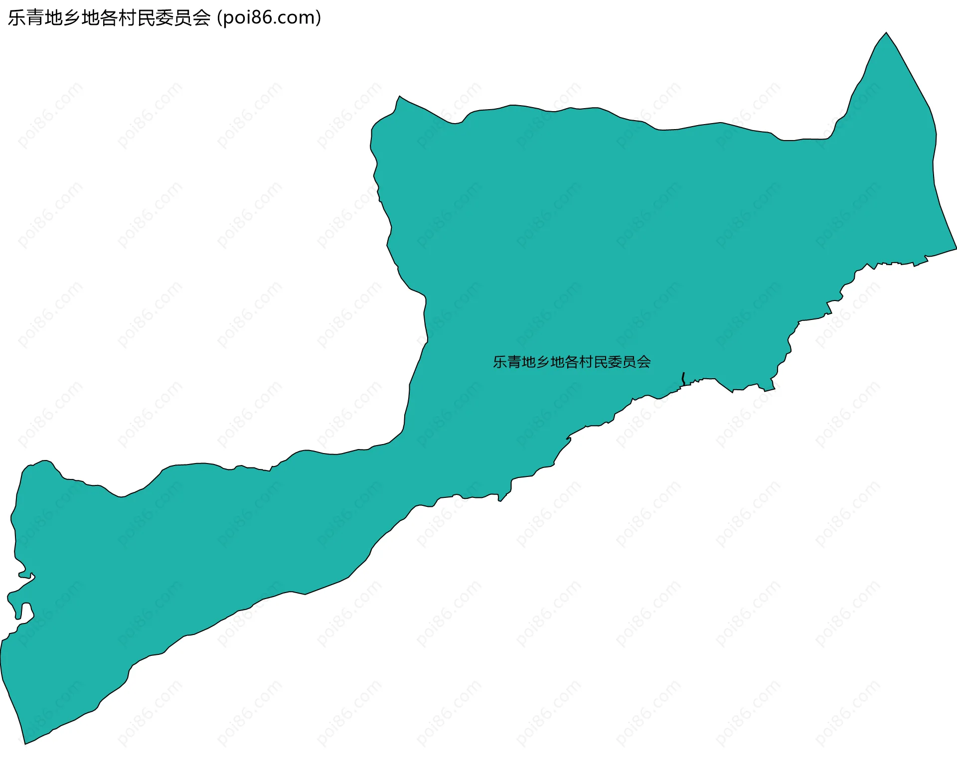 乐青地乡地各村民委员会边界地图