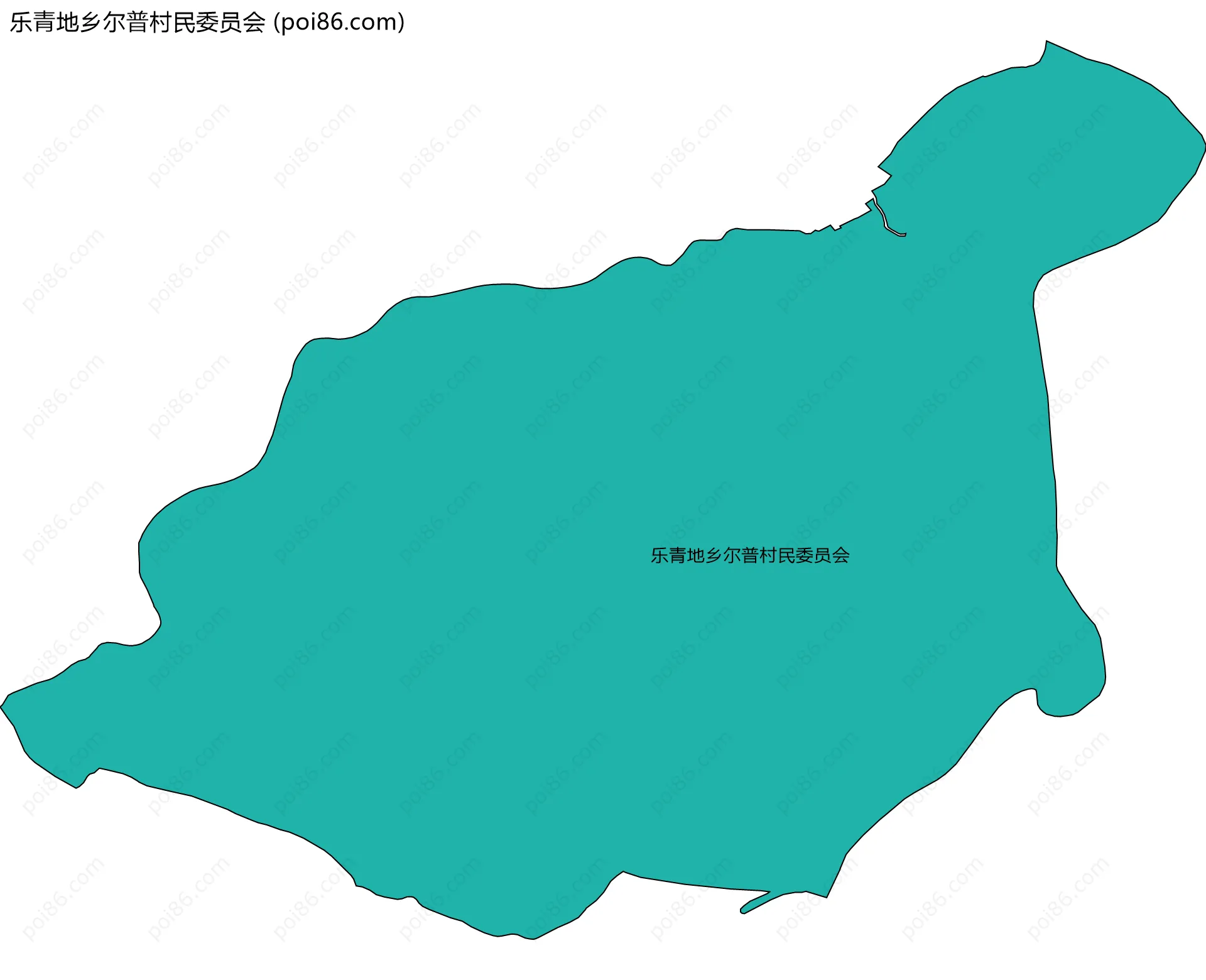 乐青地乡尔普村民委员会边界地图