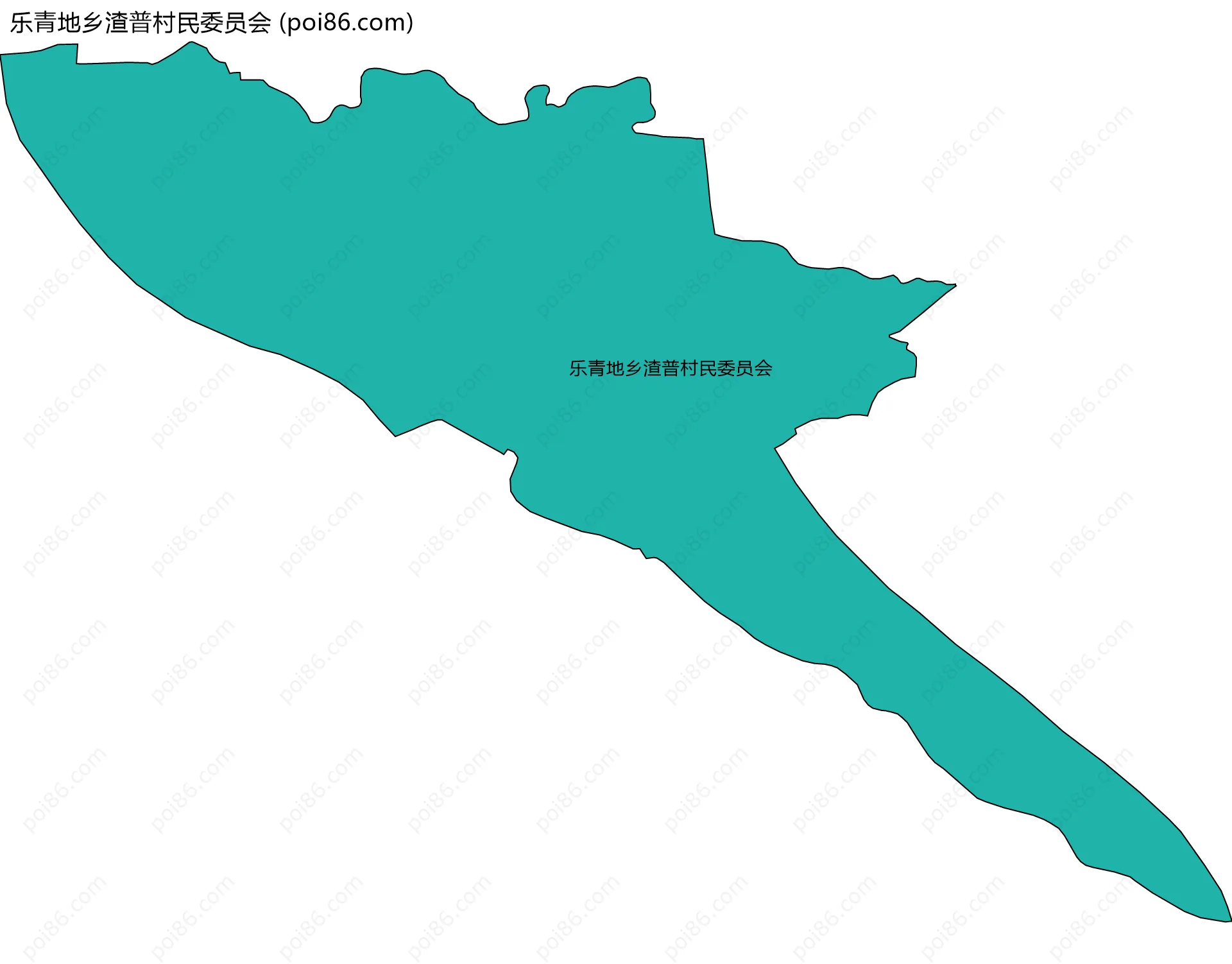 乐青地乡渣普村民委员会边界地图