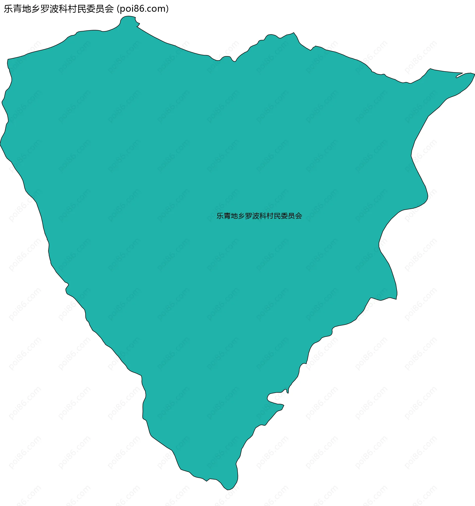 乐青地乡罗波科村民委员会边界地图