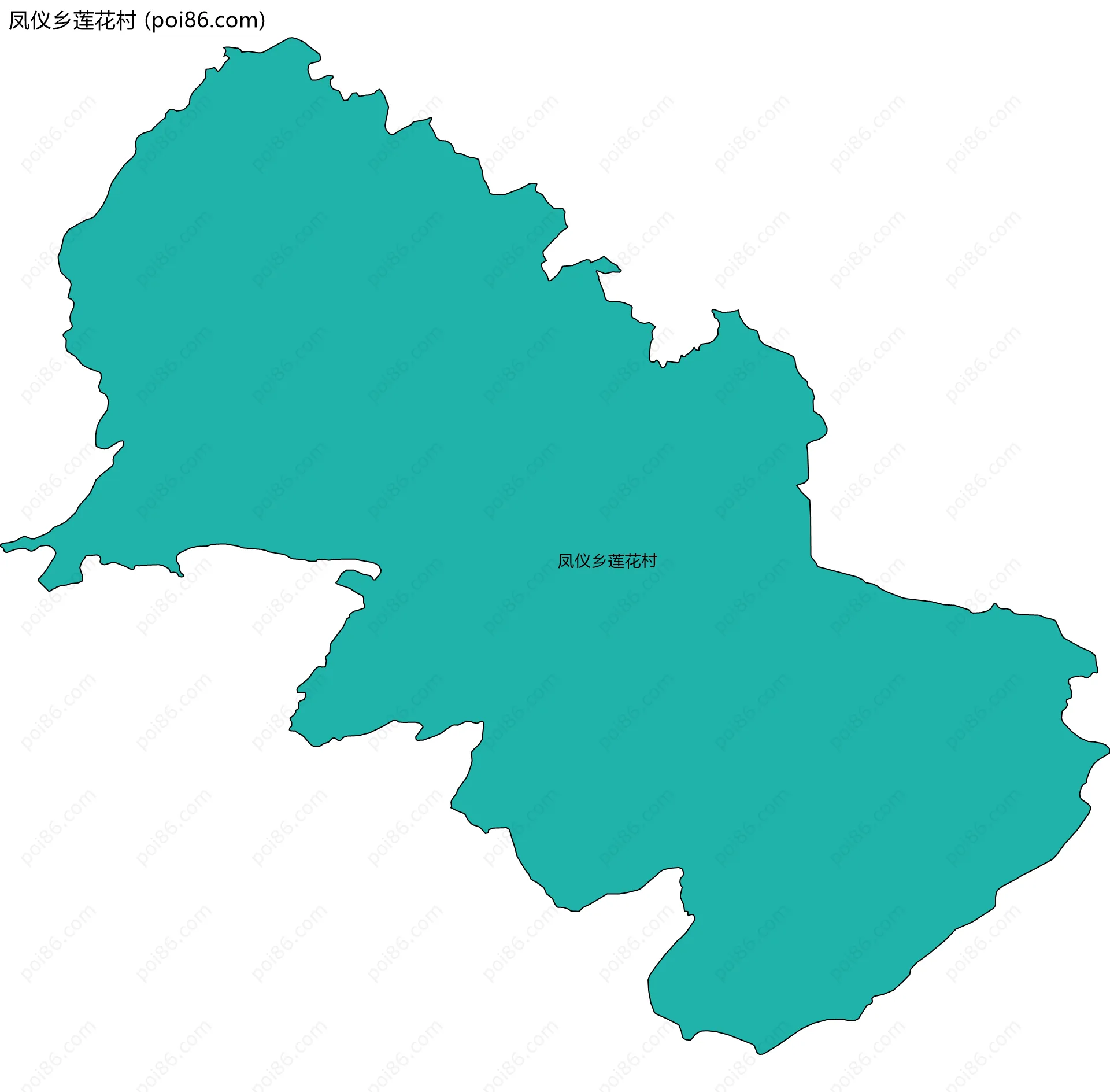 凤仪乡莲花村边界地图
