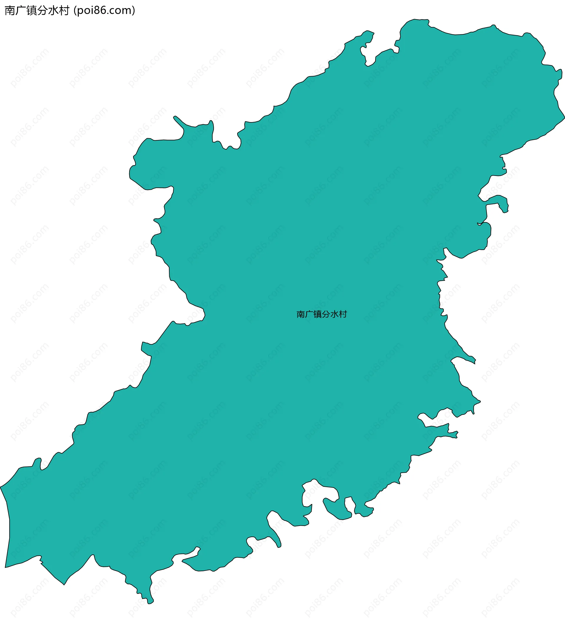 南广镇分水村边界地图