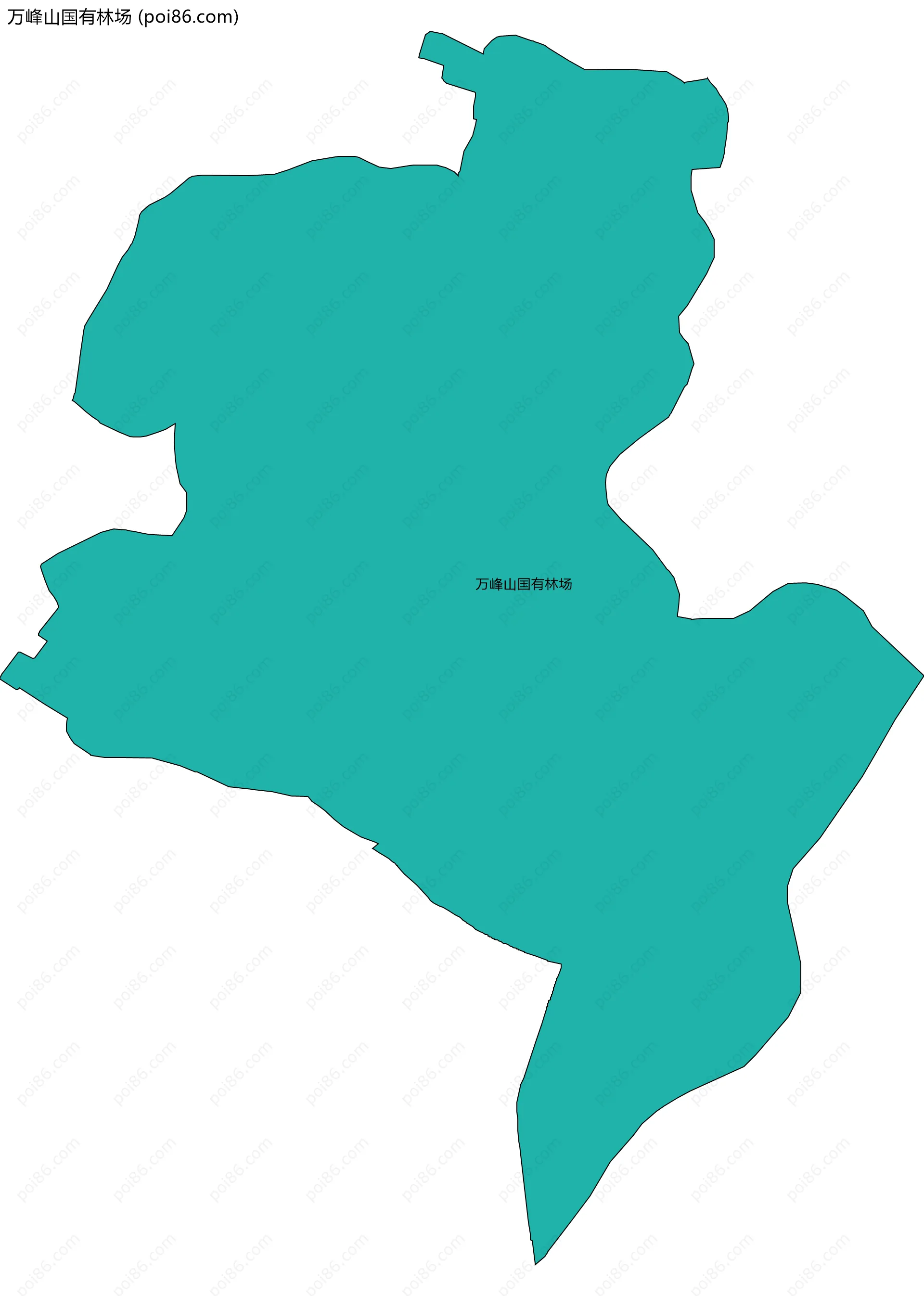 万峰山国有林场边界地图
