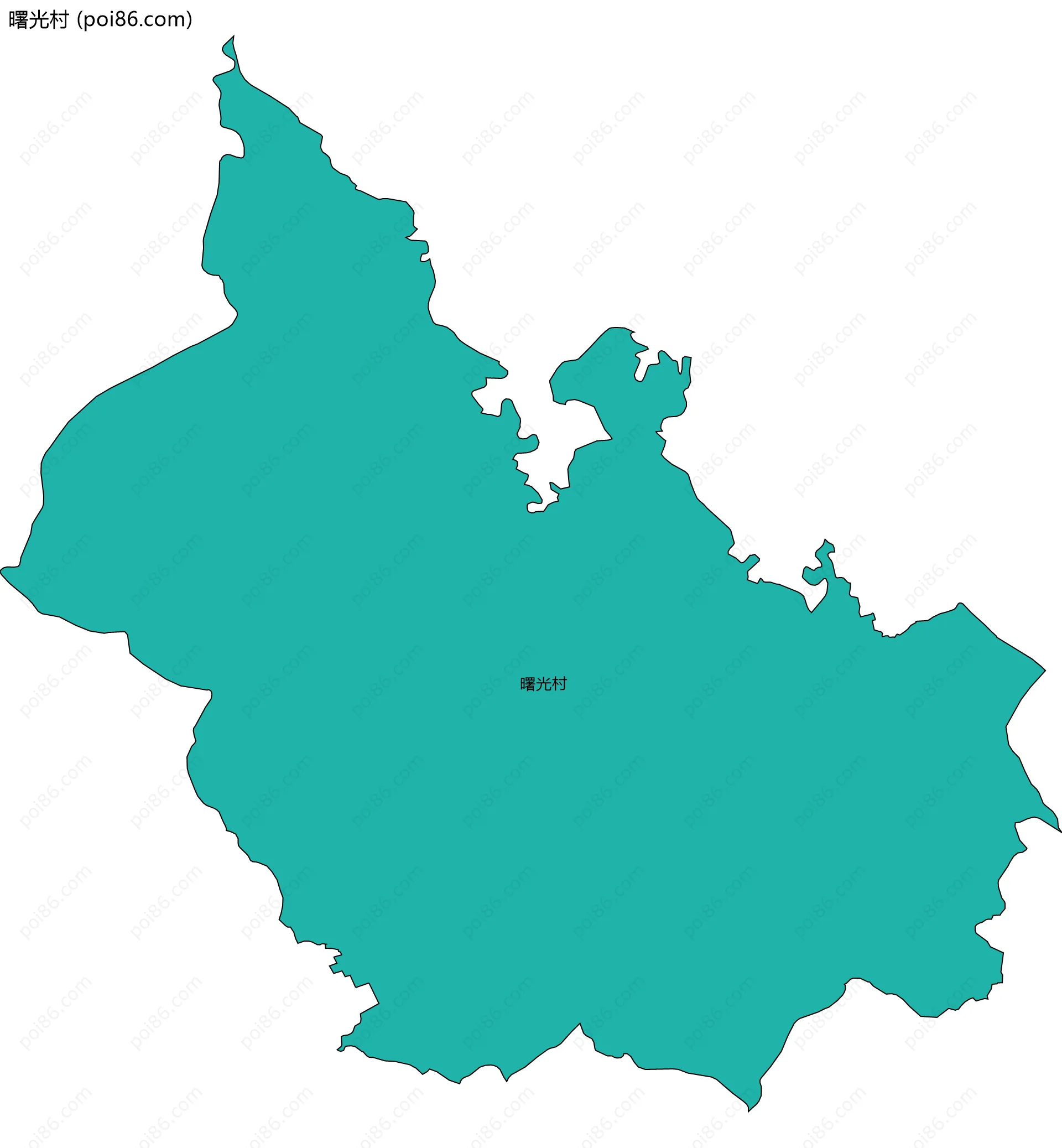 曙光村边界地图