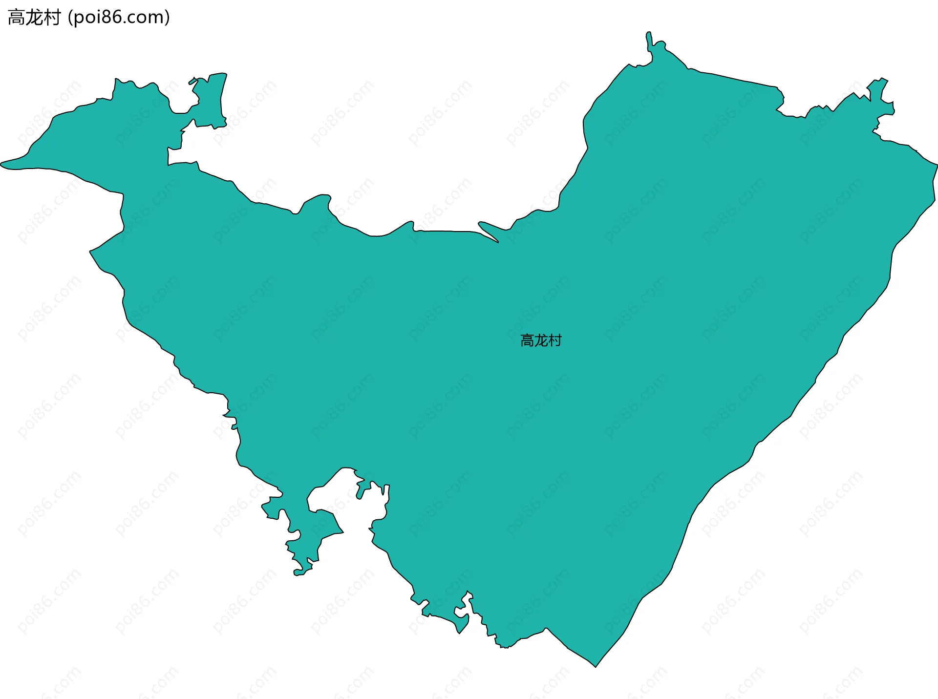 高龙村边界地图
