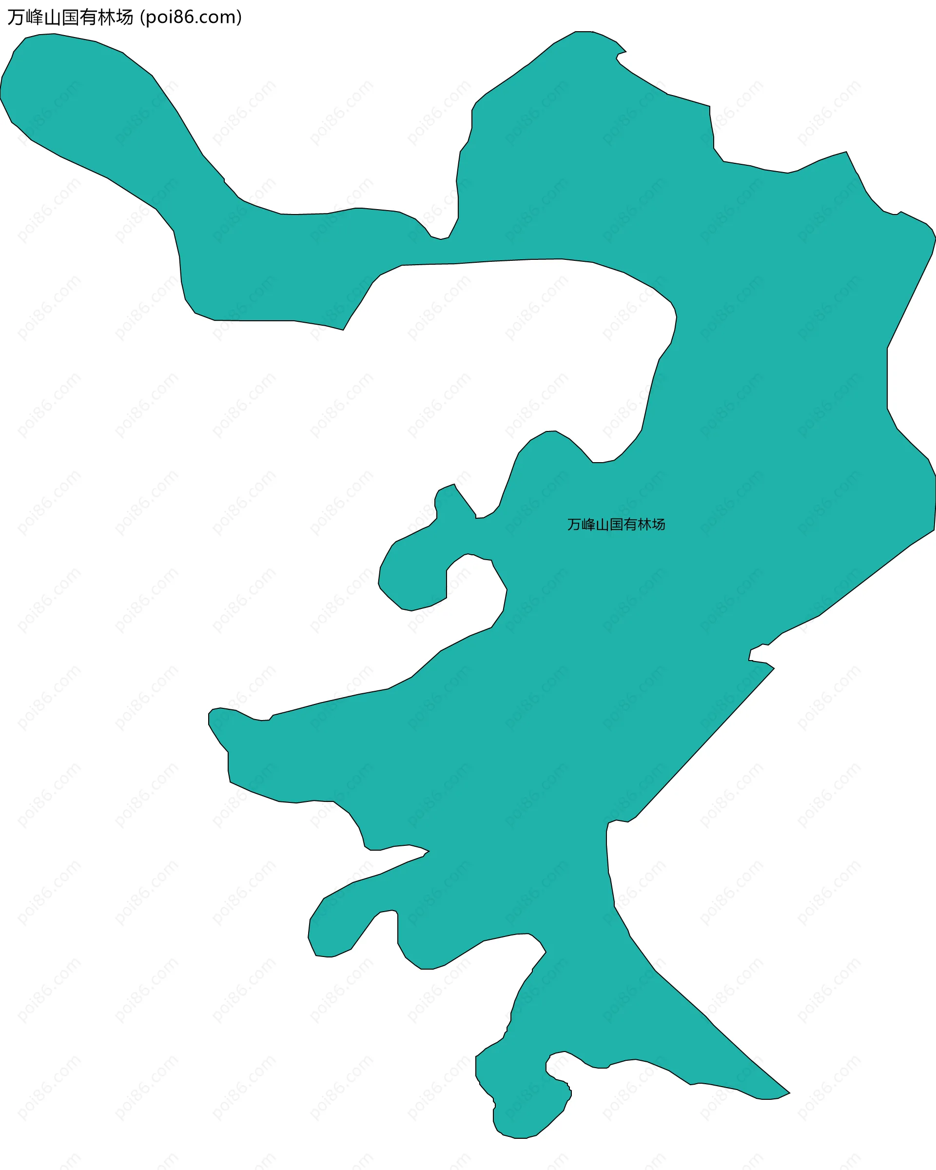 万峰山国有林场边界地图