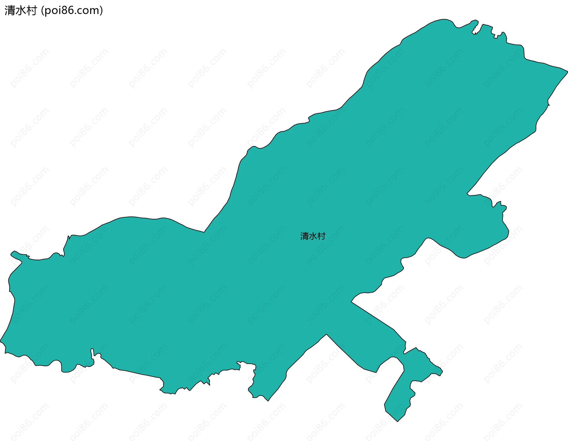 清水村边界地图