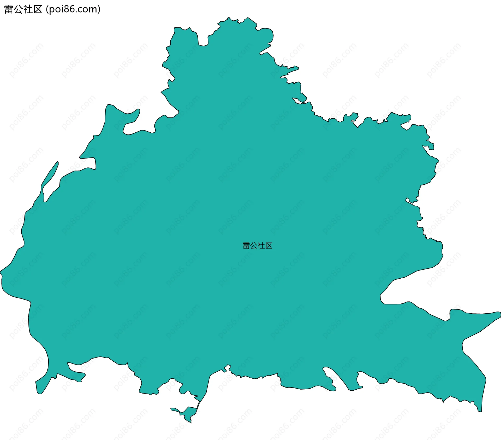 雷公社区边界地图