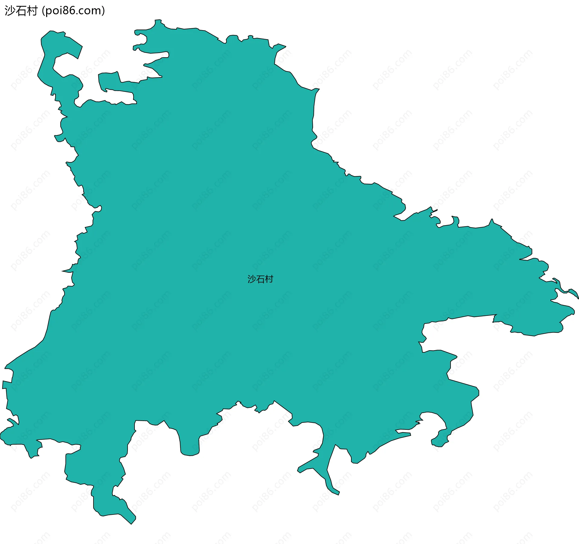 沙石村边界地图