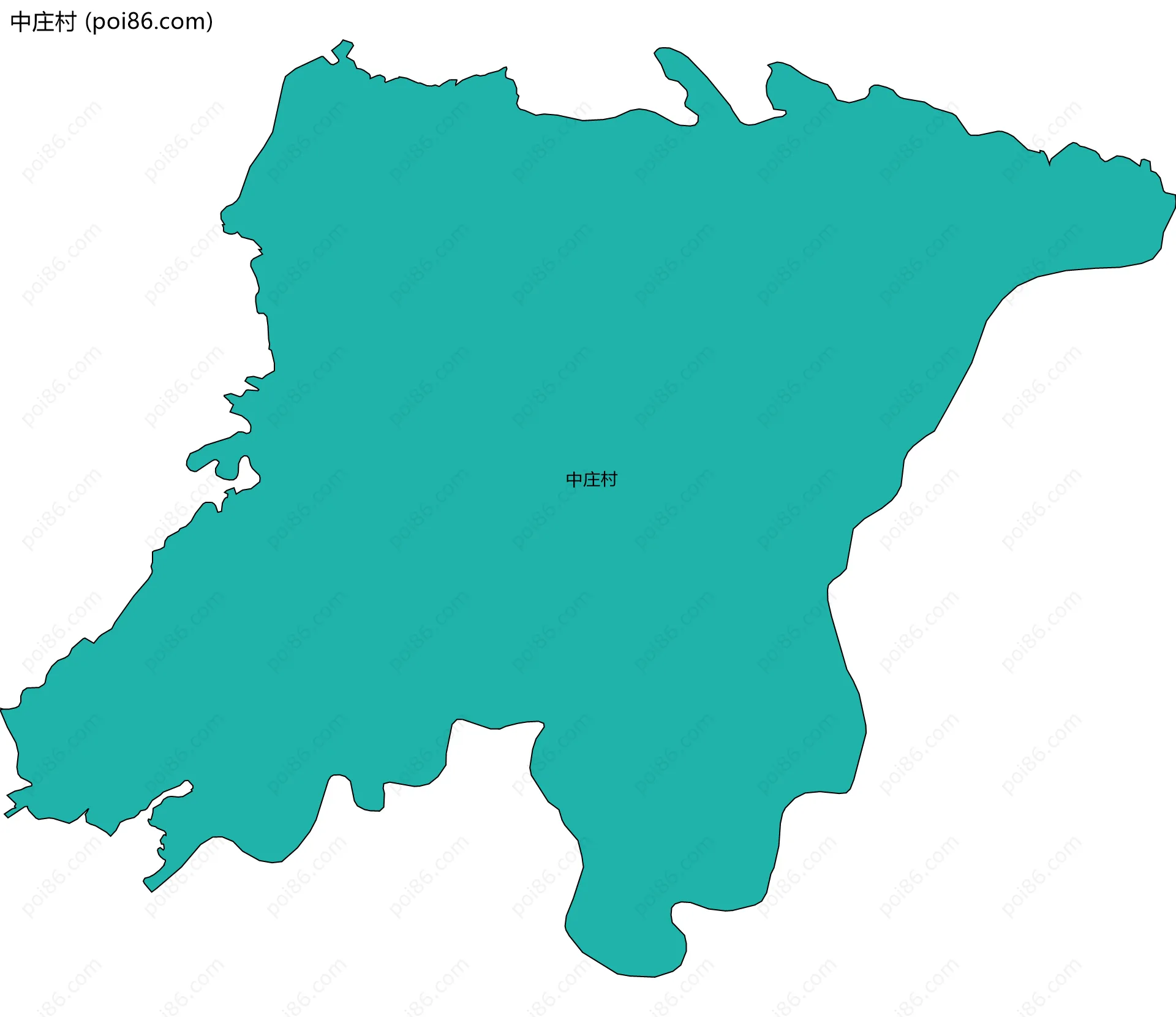 中庄村边界地图