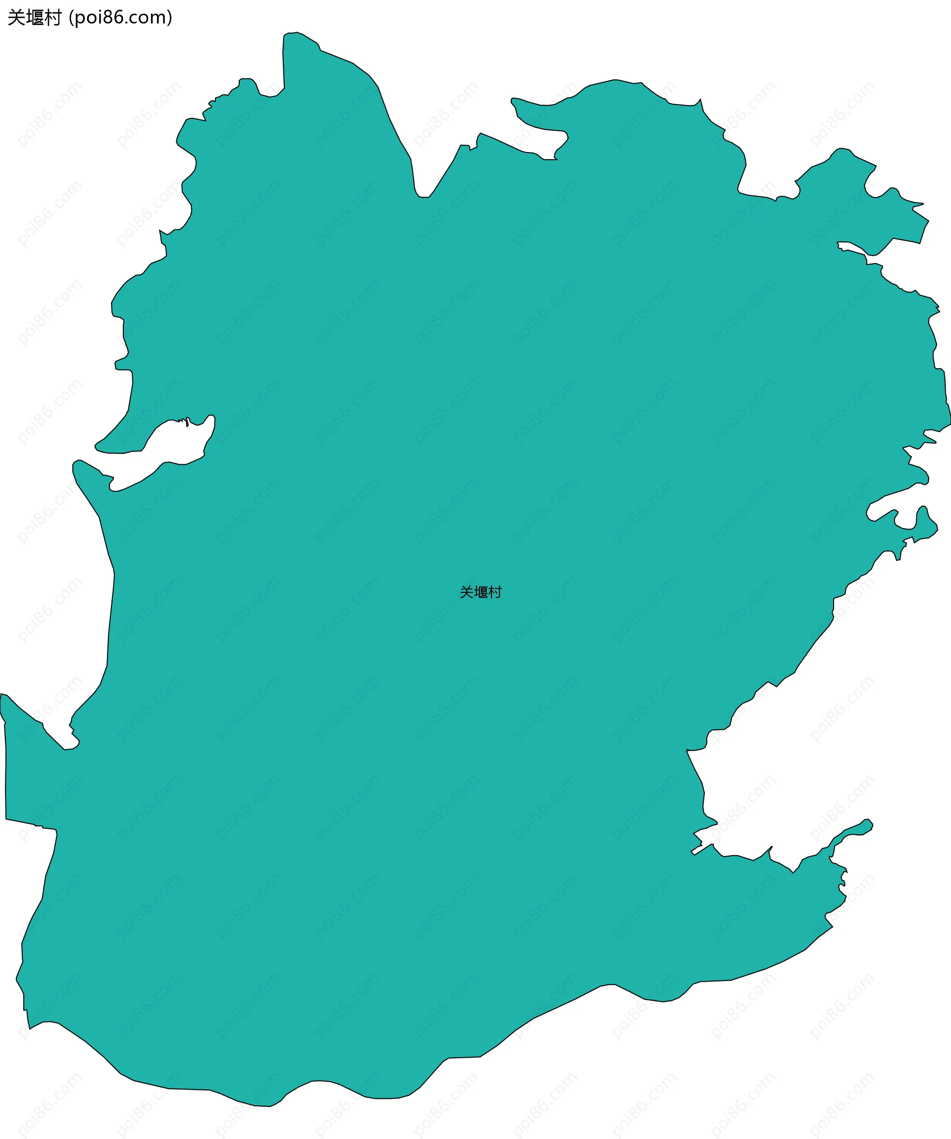 关堰村边界地图
