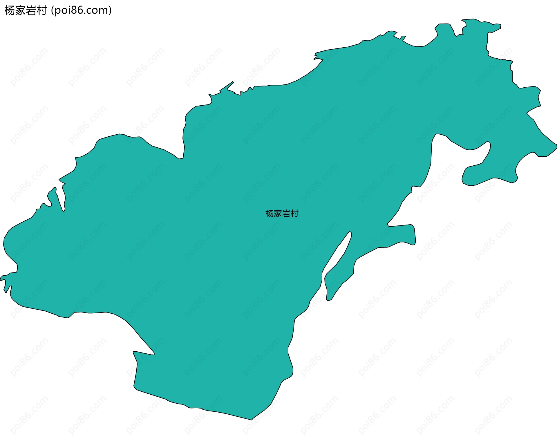 杨家岩村边界地图