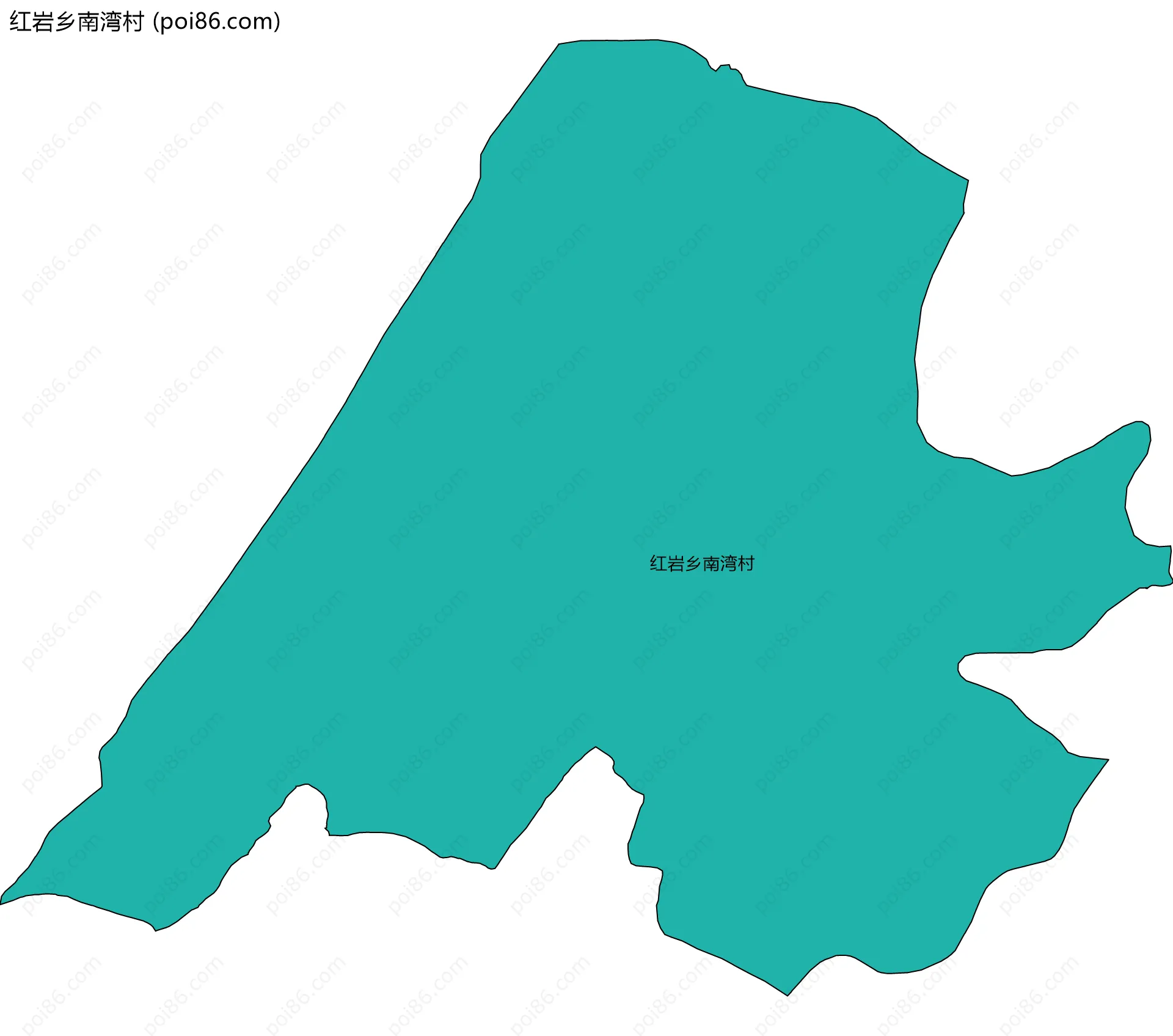 红岩乡南湾村边界地图