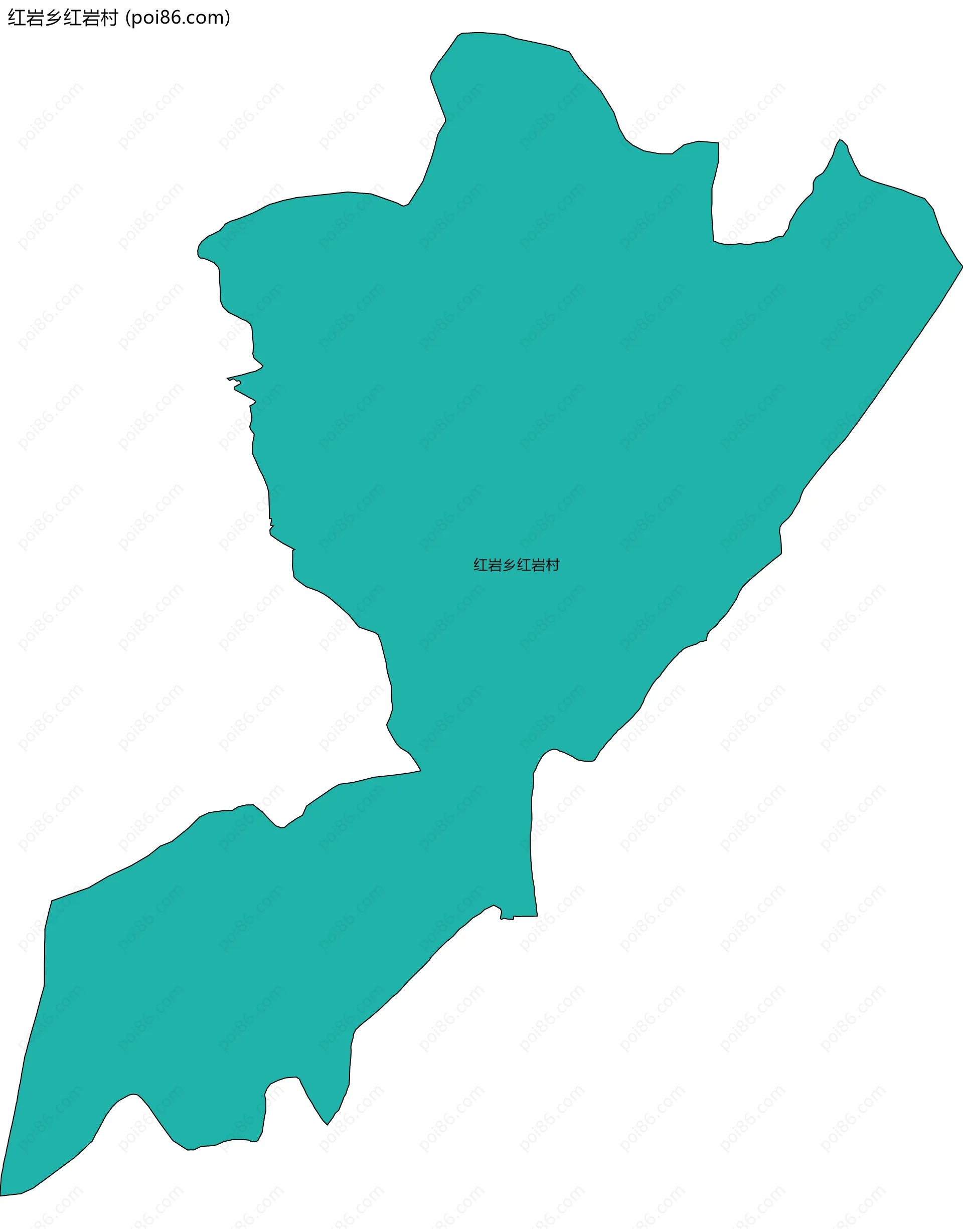 红岩乡红岩村边界地图