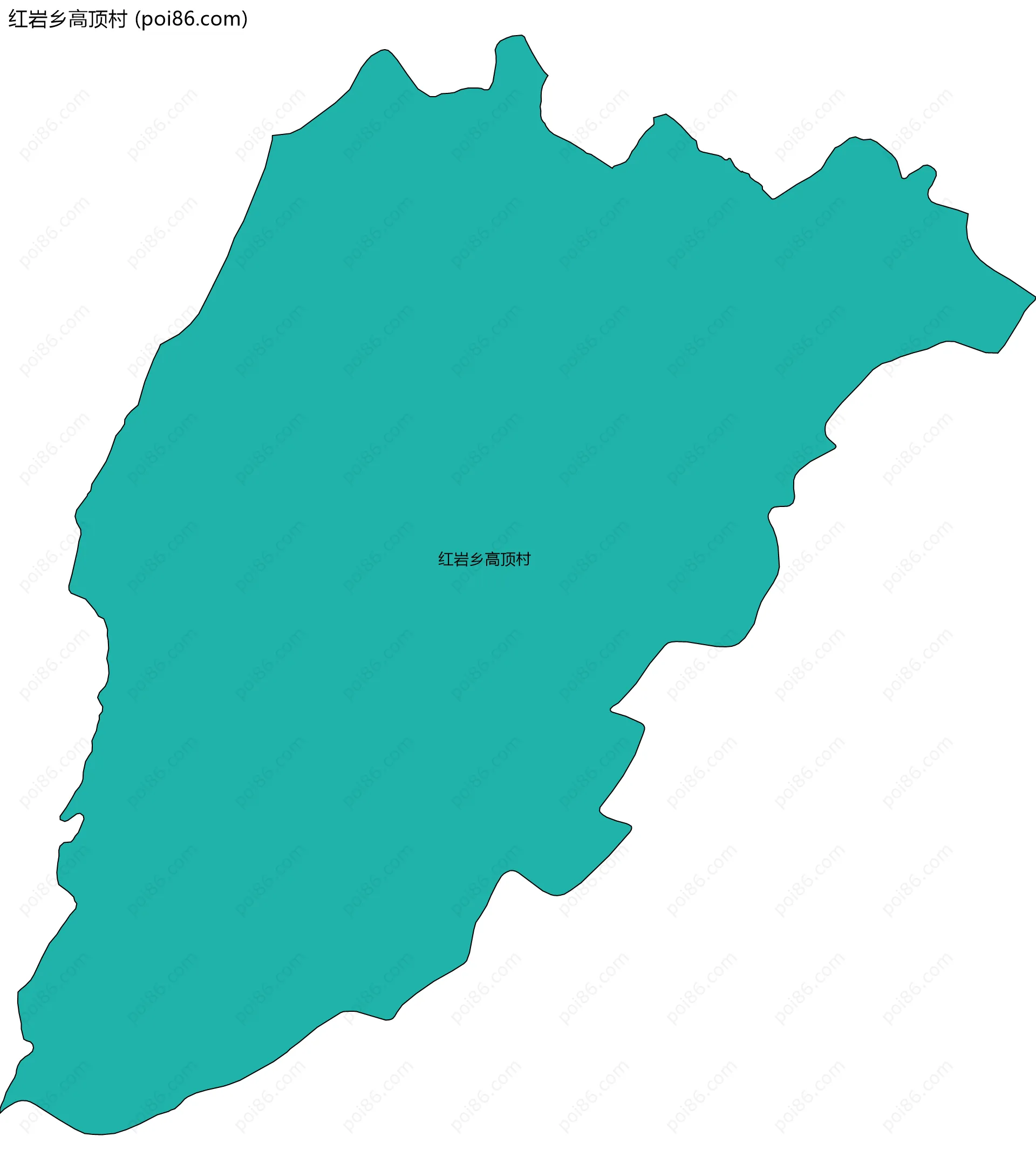 红岩乡高顶村边界地图