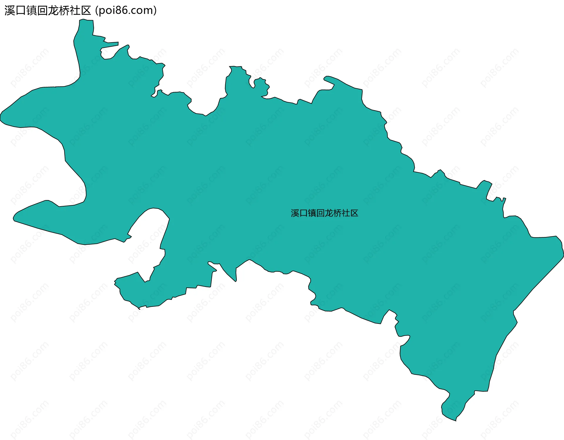 溪口镇回龙桥社区边界地图