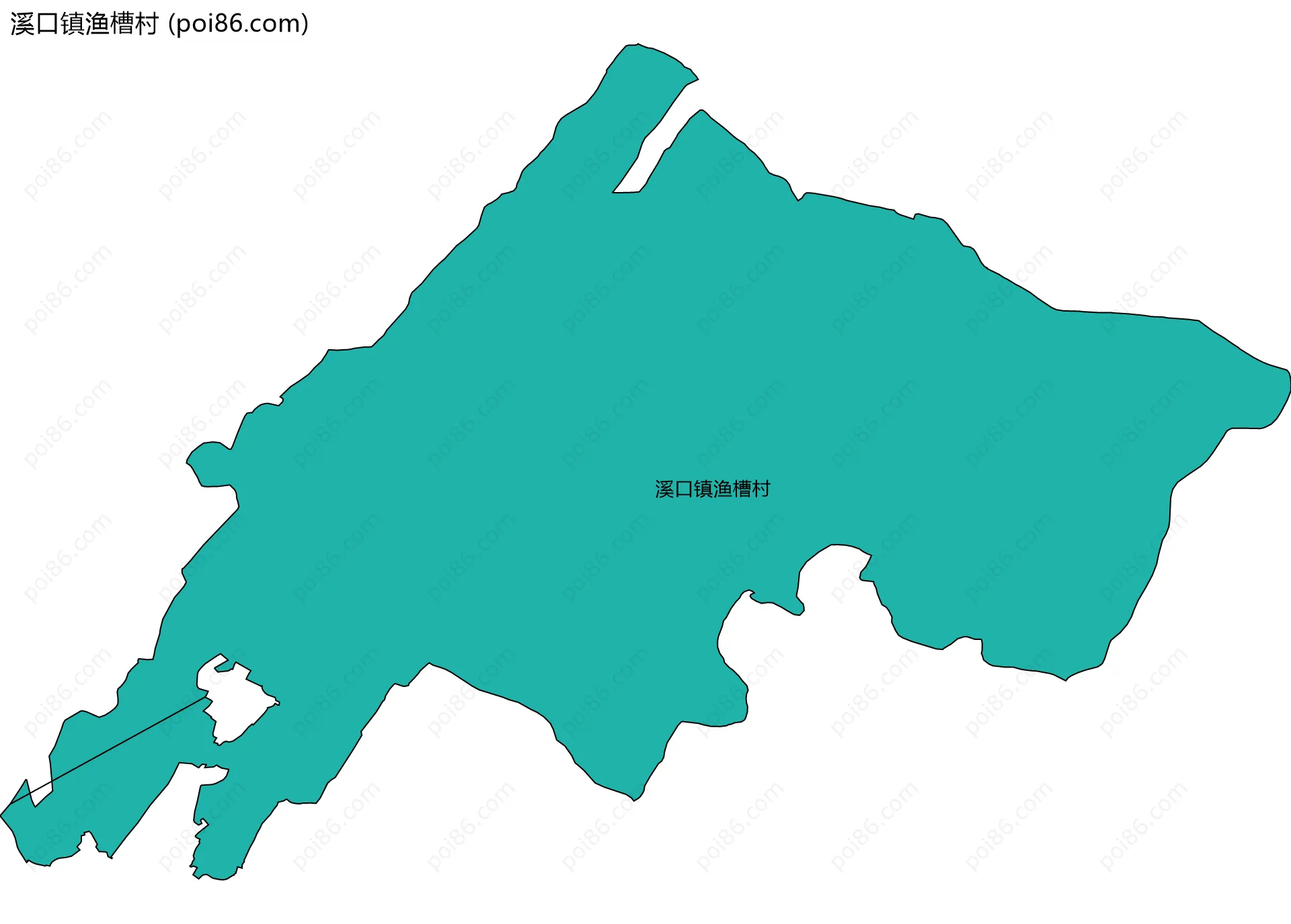 溪口镇渔槽村边界地图