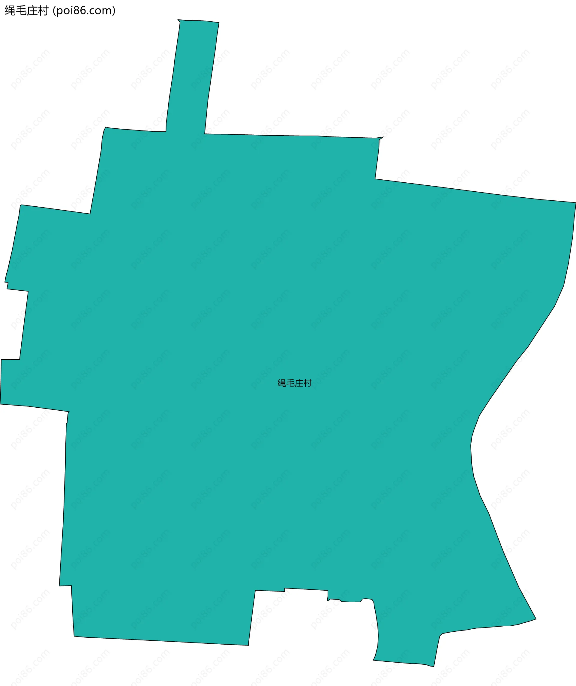 绳毛庄村边界地图