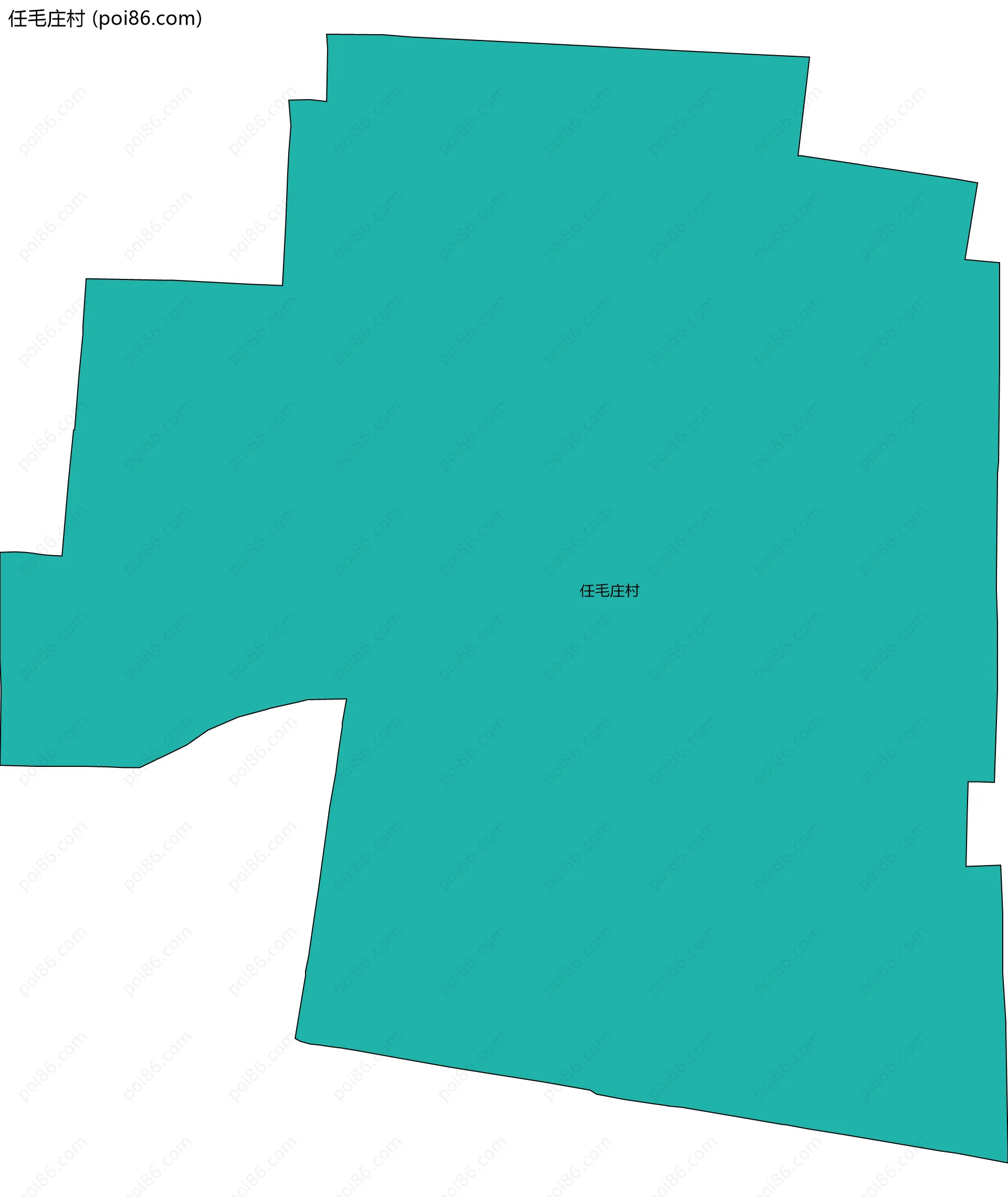 任毛庄村边界地图