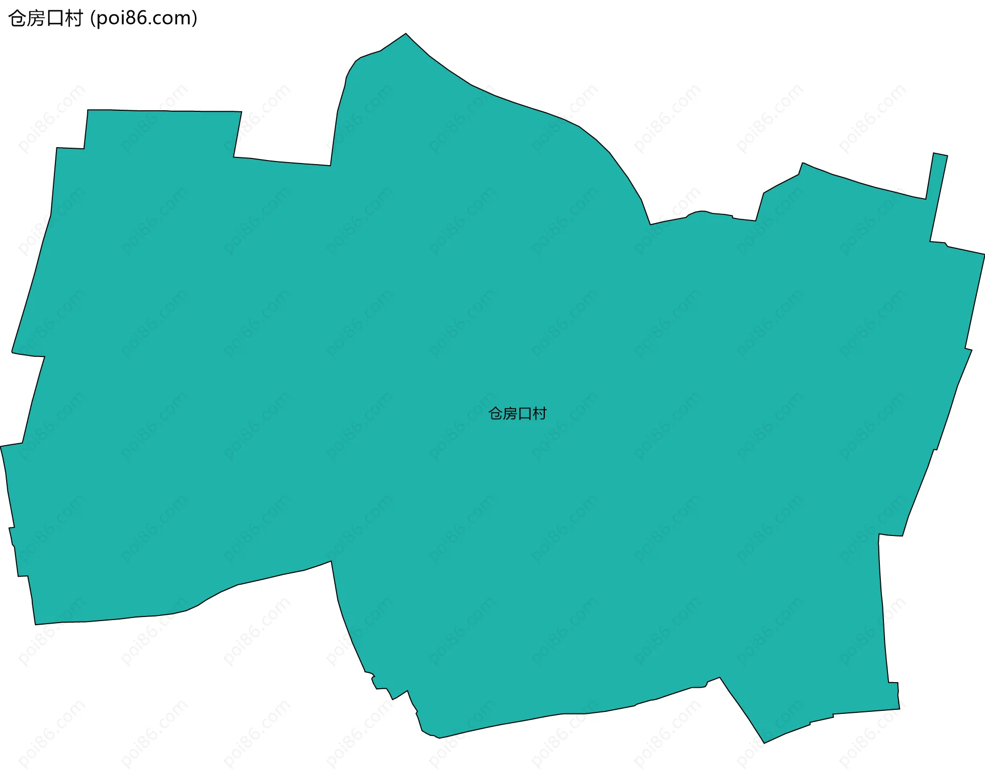 仓房口村边界地图