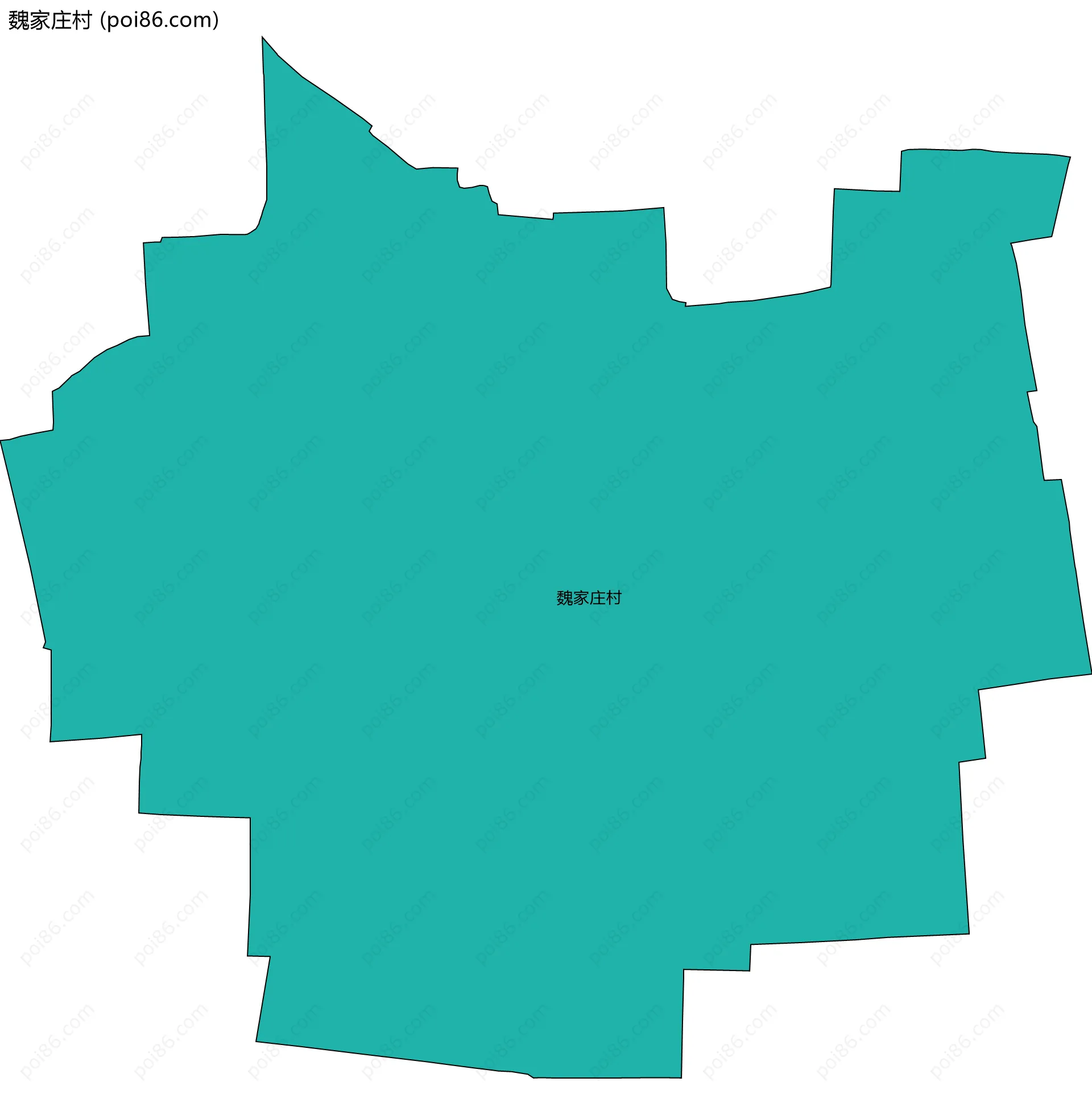魏家庄村边界地图