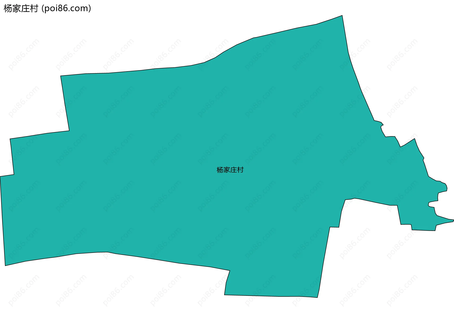 杨家庄村边界地图