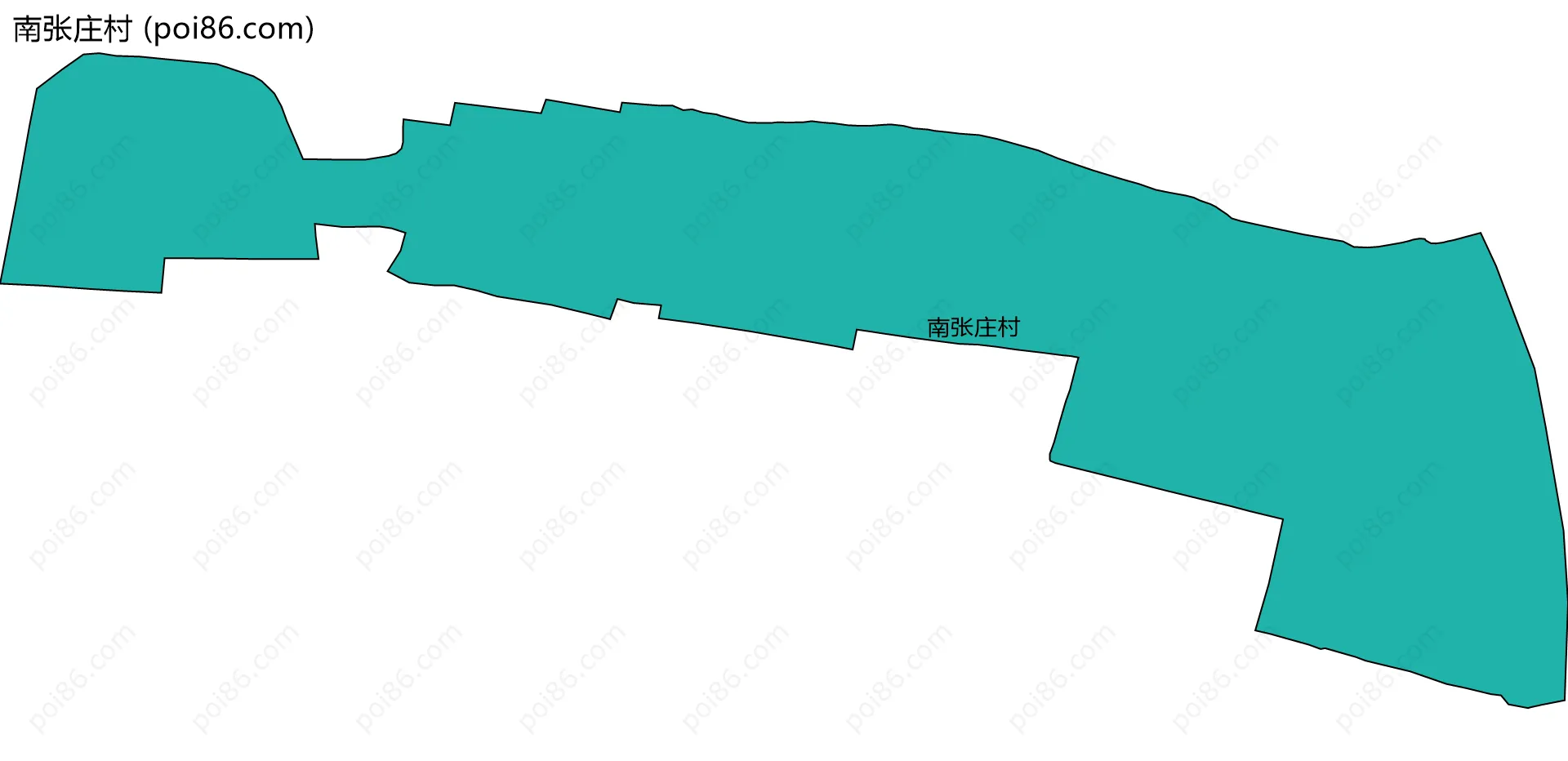 南张庄村边界地图