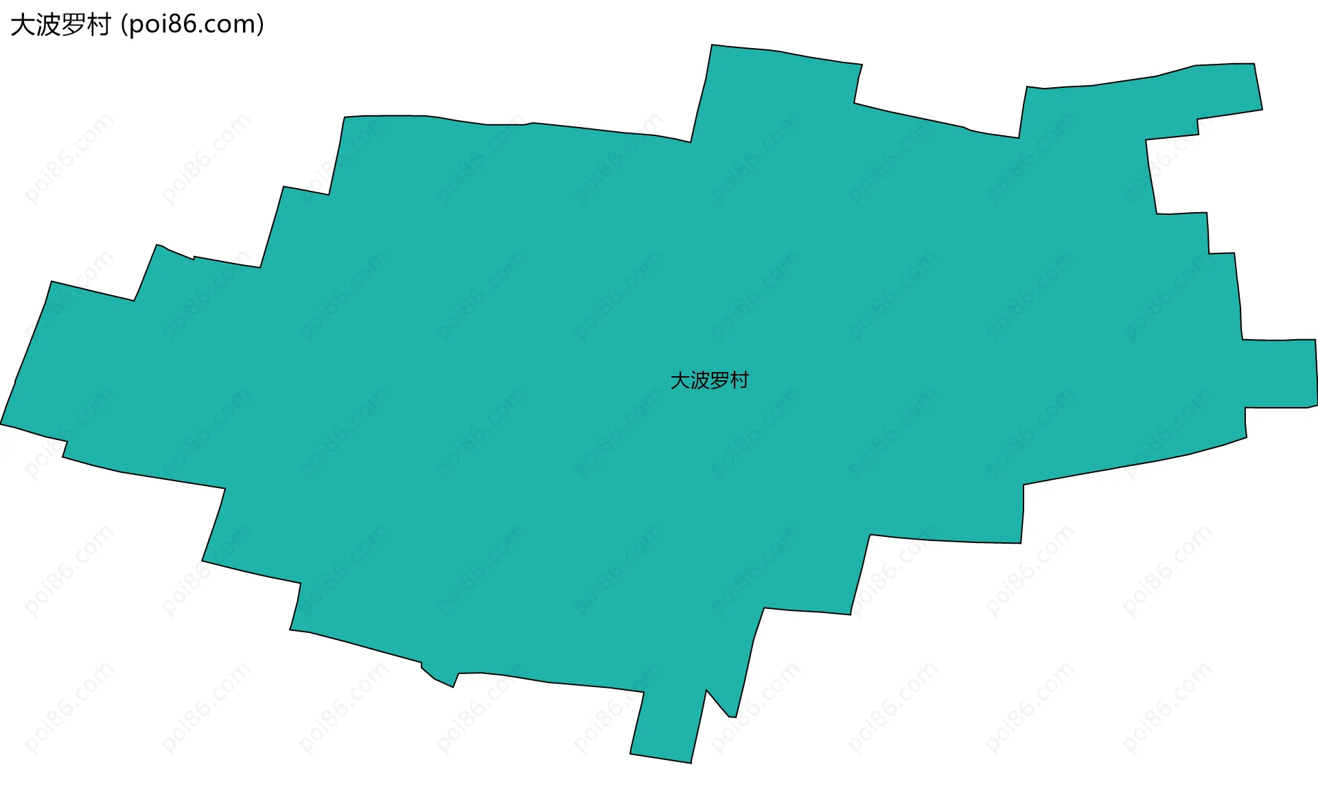 大波罗村边界地图