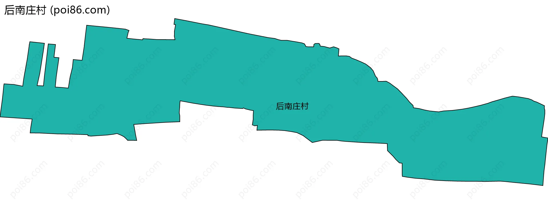 后南庄村边界地图