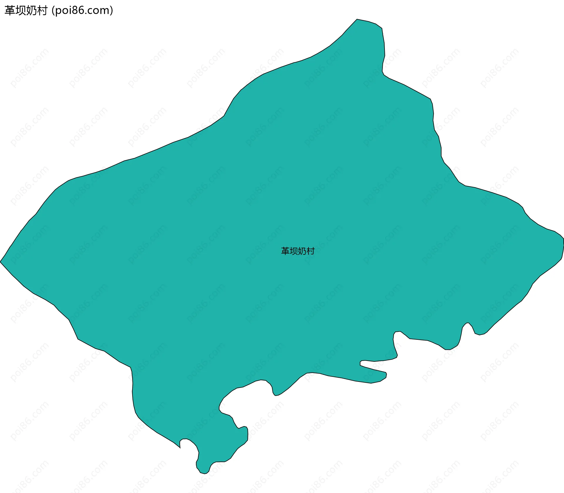 革坝奶村边界地图