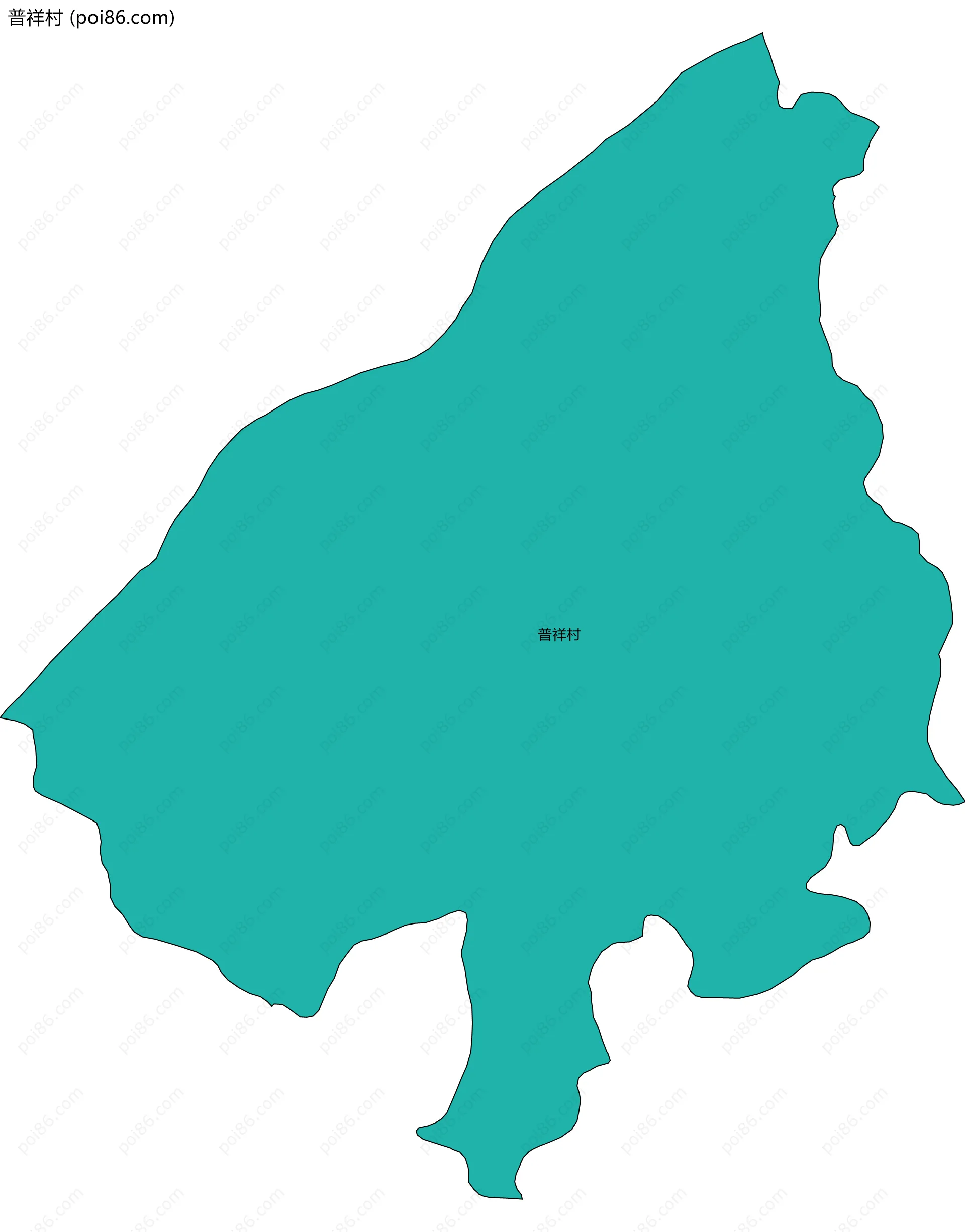 普祥村边界地图