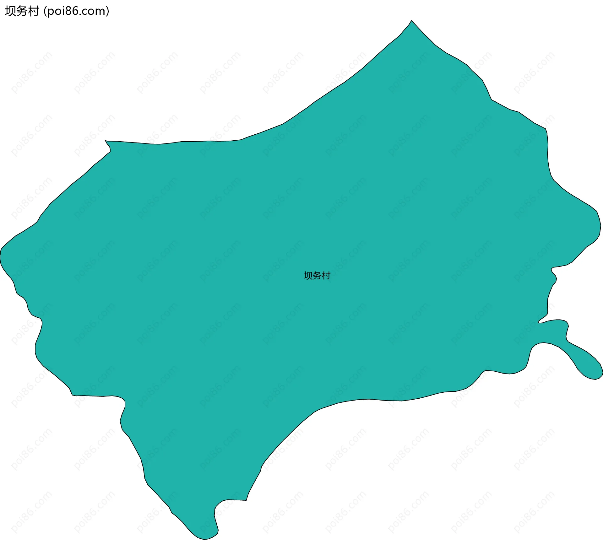坝务村边界地图