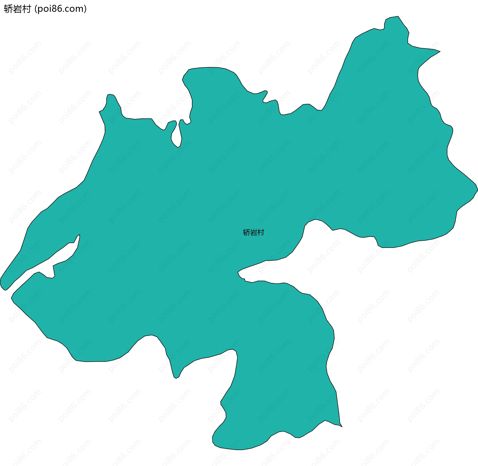 轿岩村边界地图