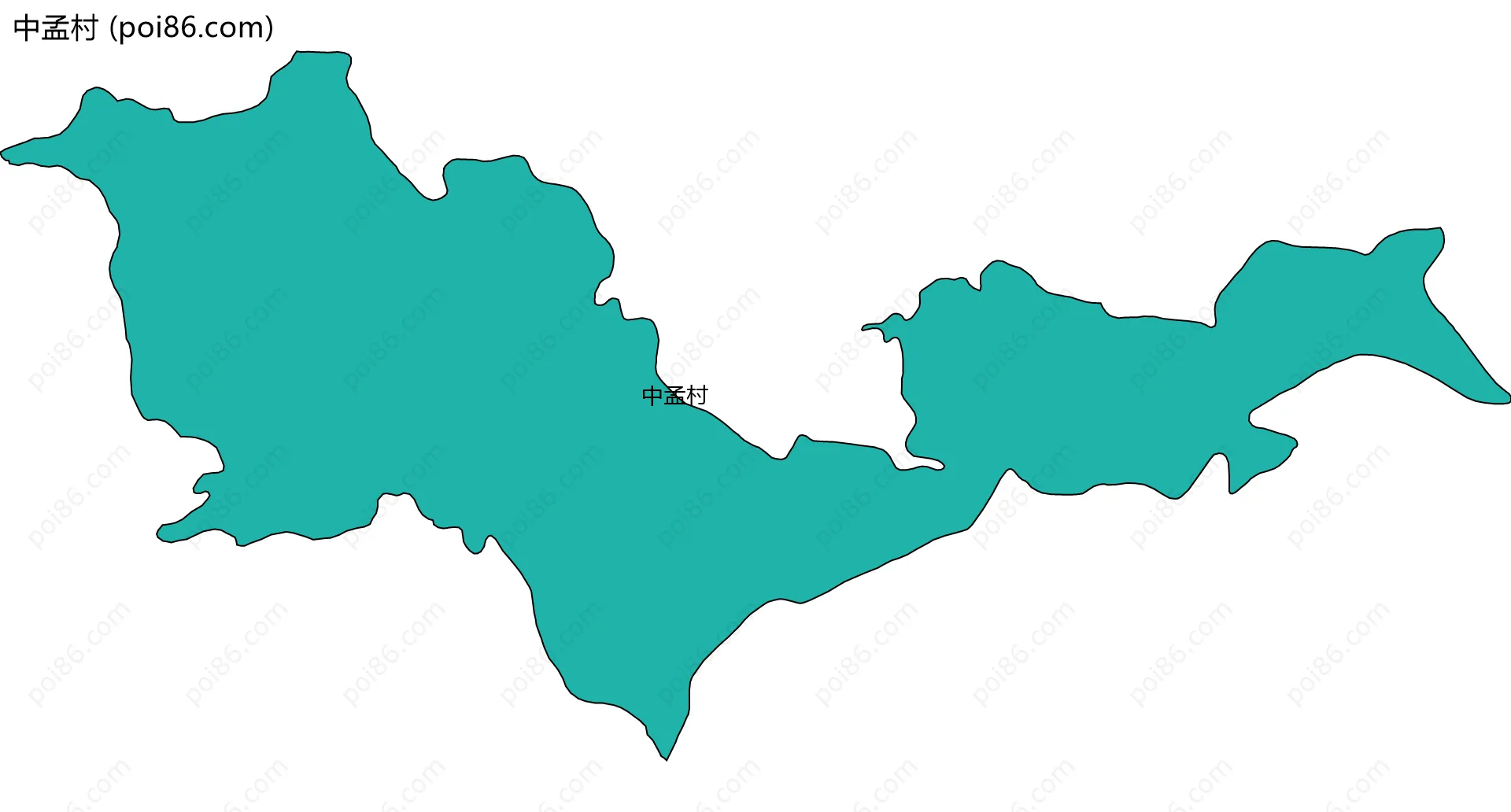 中孟村边界地图