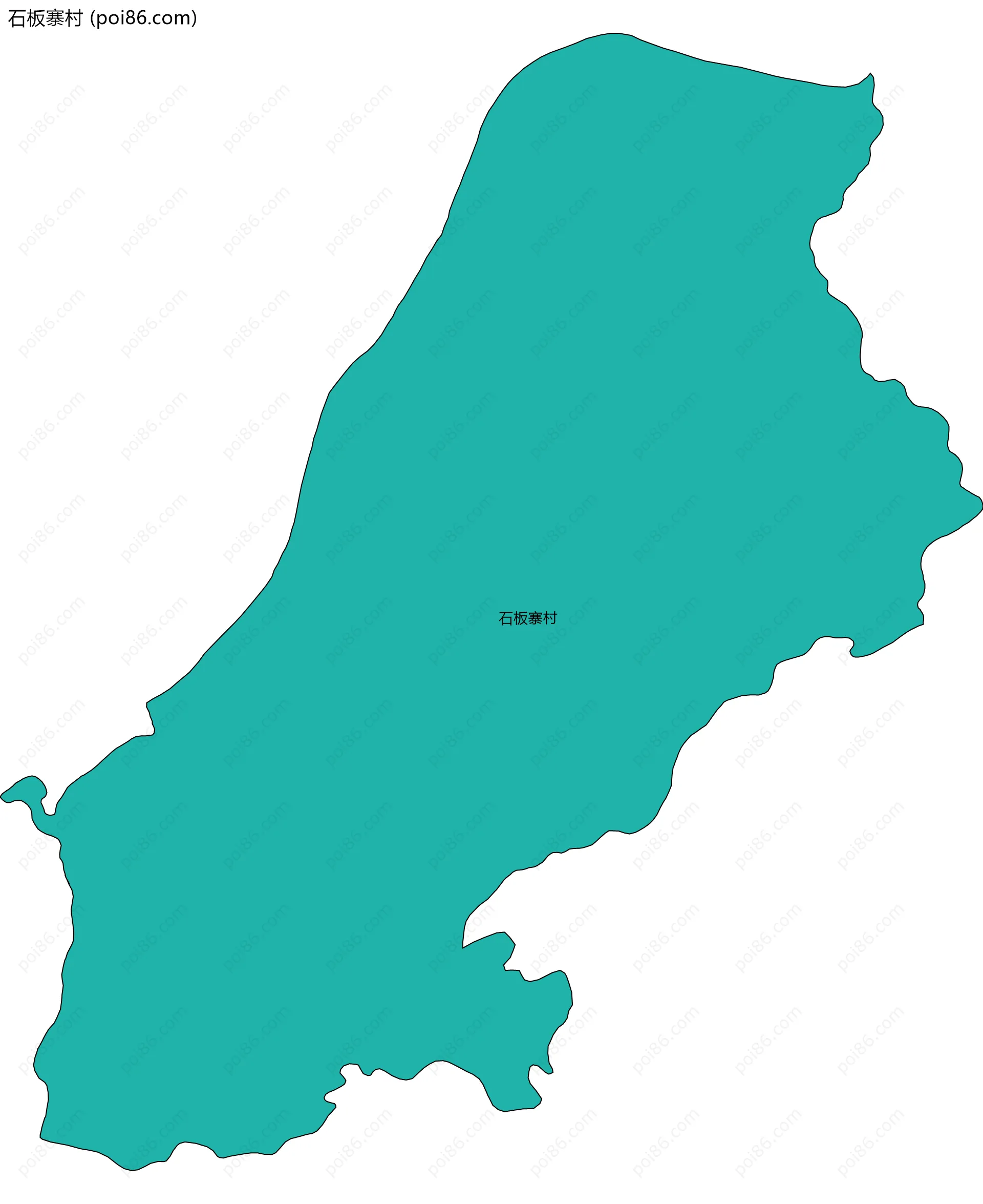 石板寨村边界地图