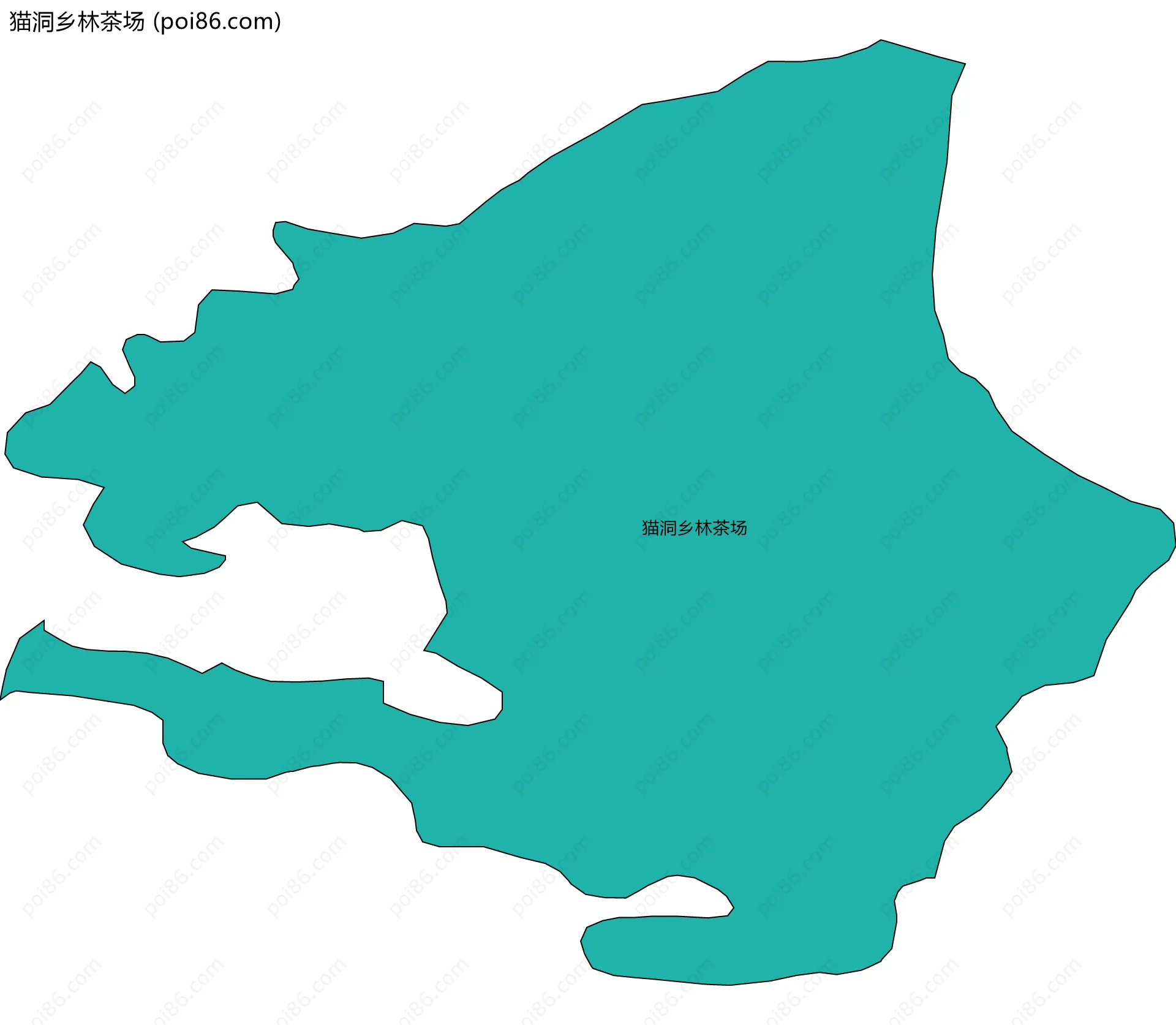猫洞乡林茶场边界地图