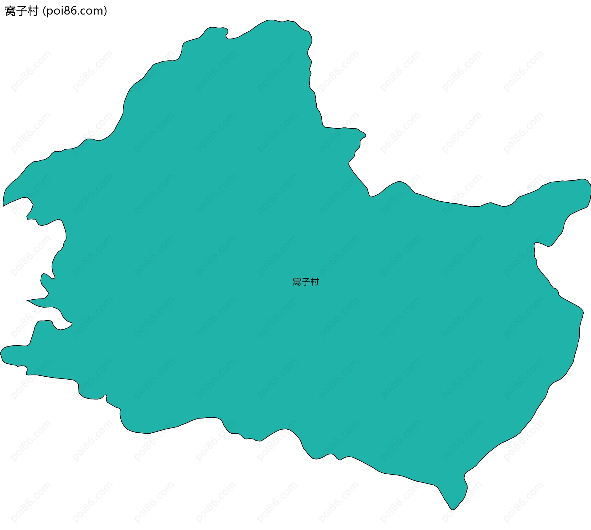 窝子村边界地图