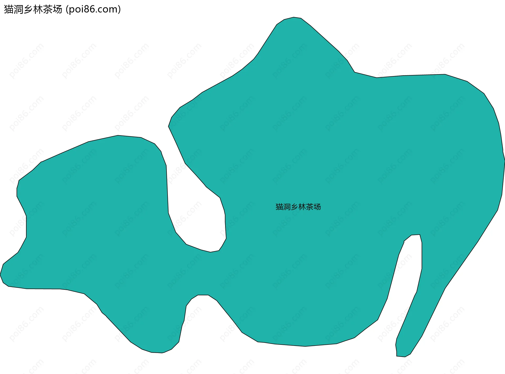 猫洞乡林茶场边界地图