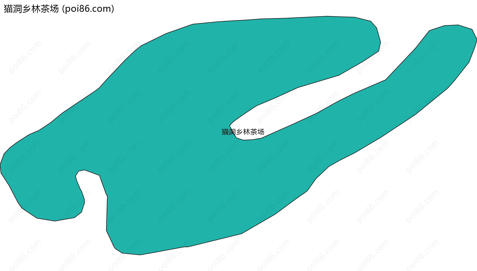 猫洞乡林茶场边界地图