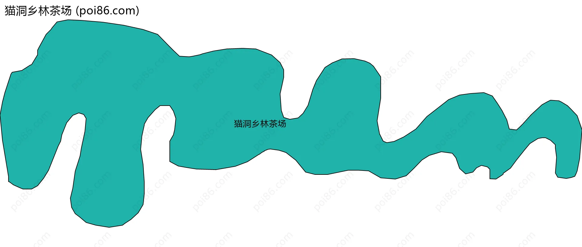 猫洞乡林茶场边界地图