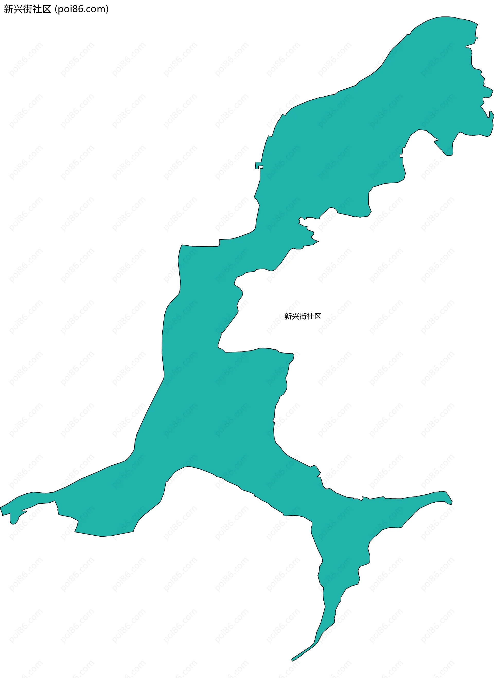 新兴街社区边界地图