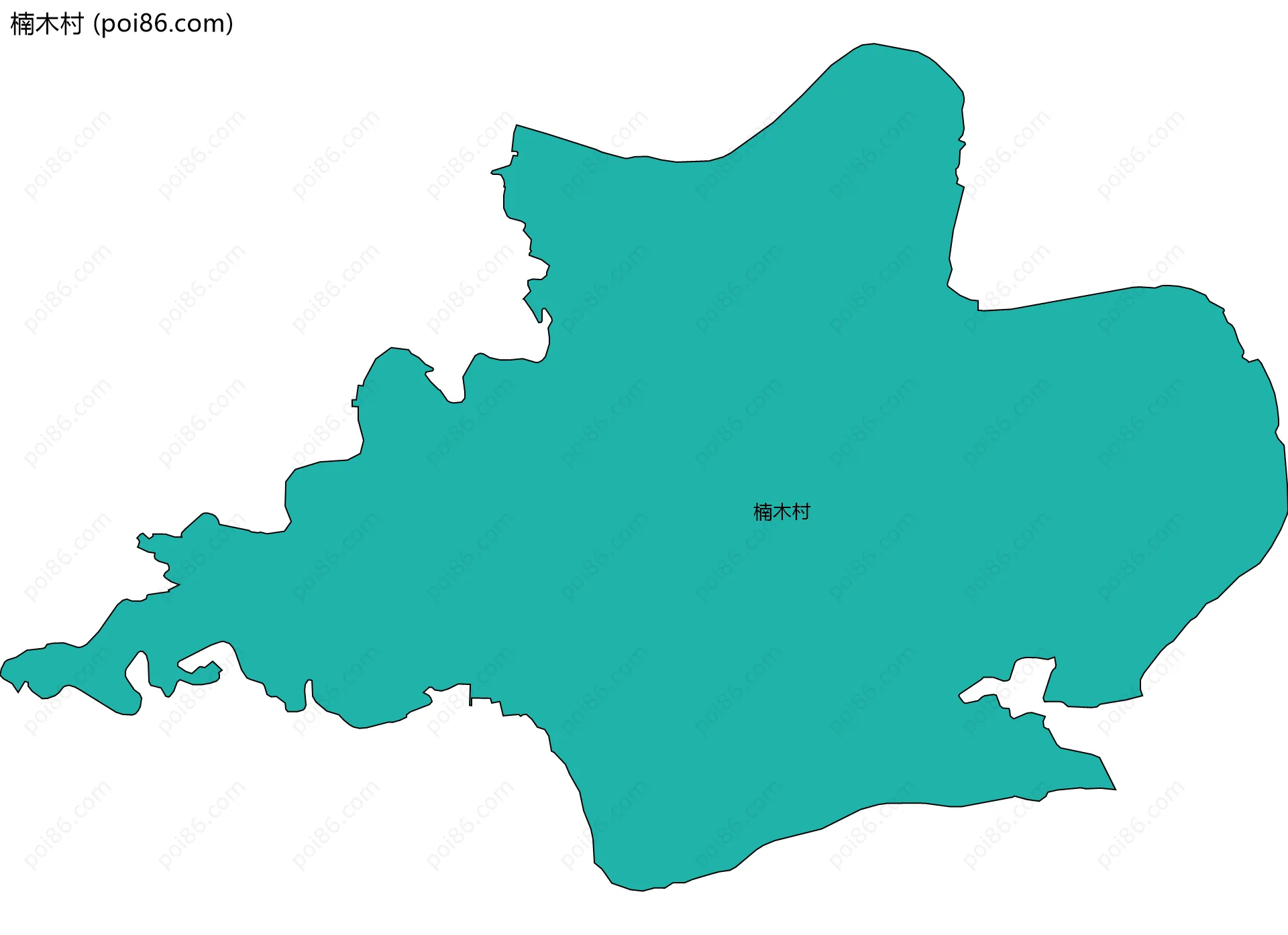 楠木村边界地图