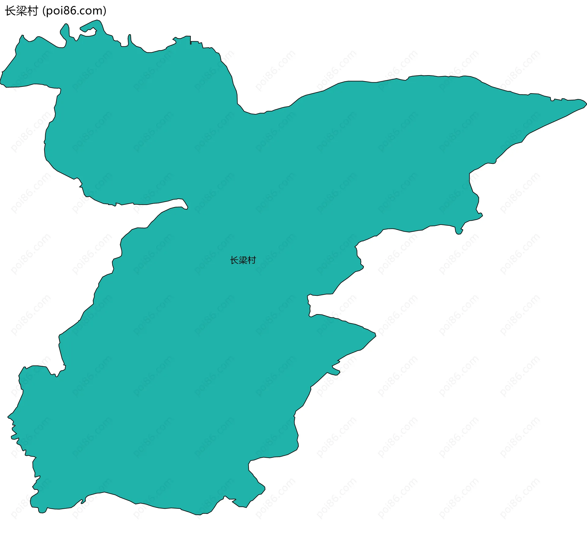 长梁村边界地图