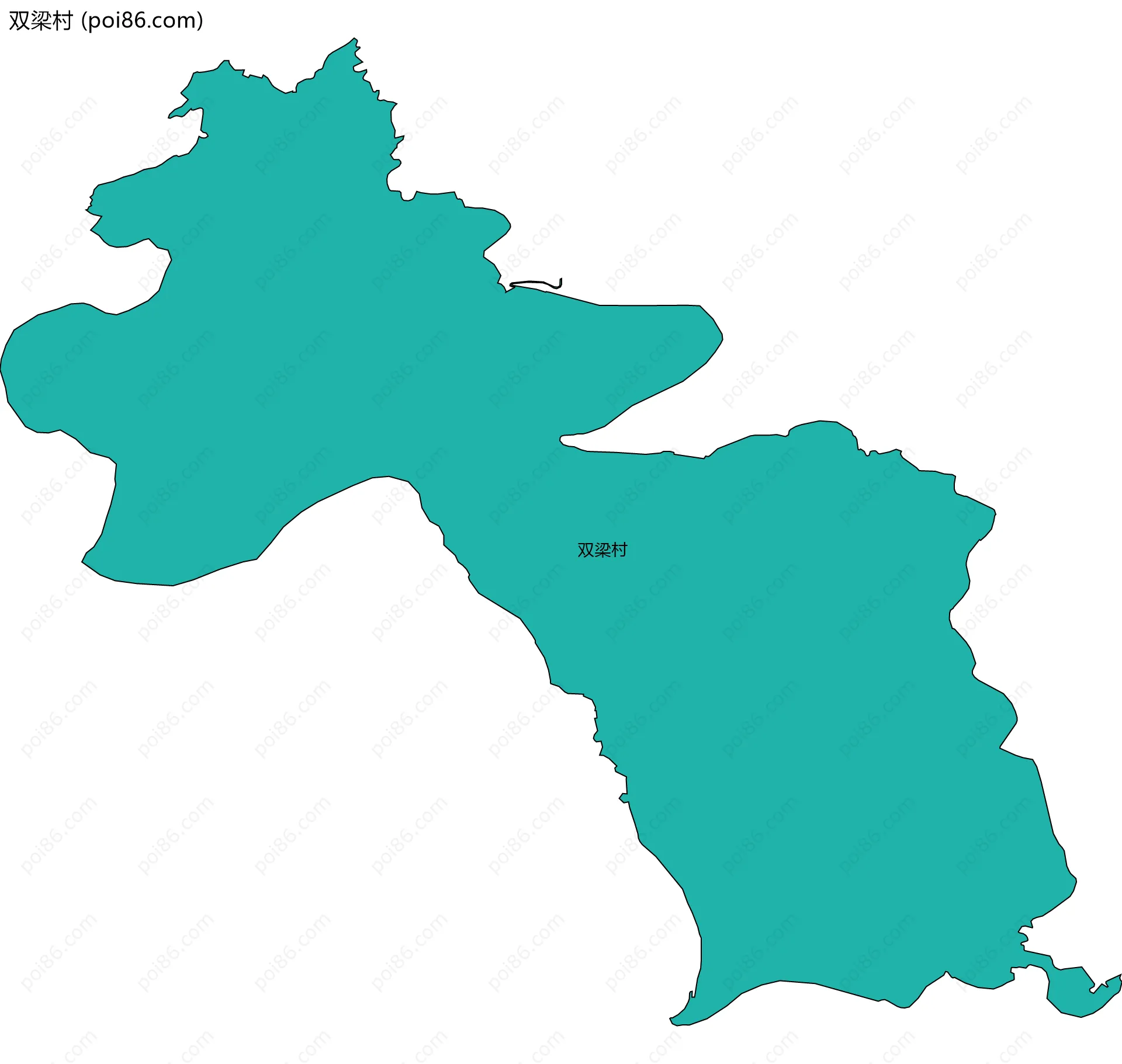 双梁村边界地图