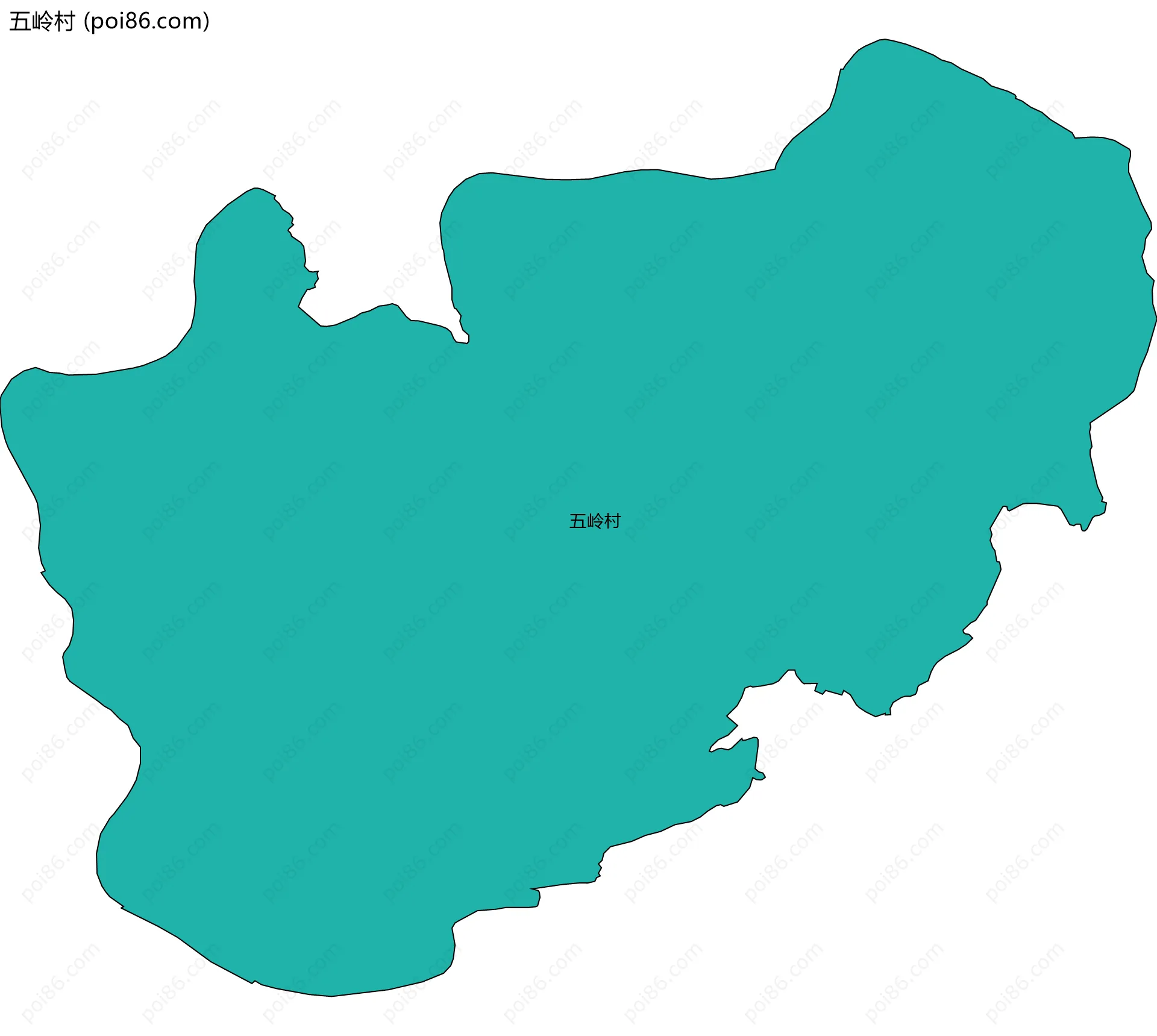 五岭村边界地图