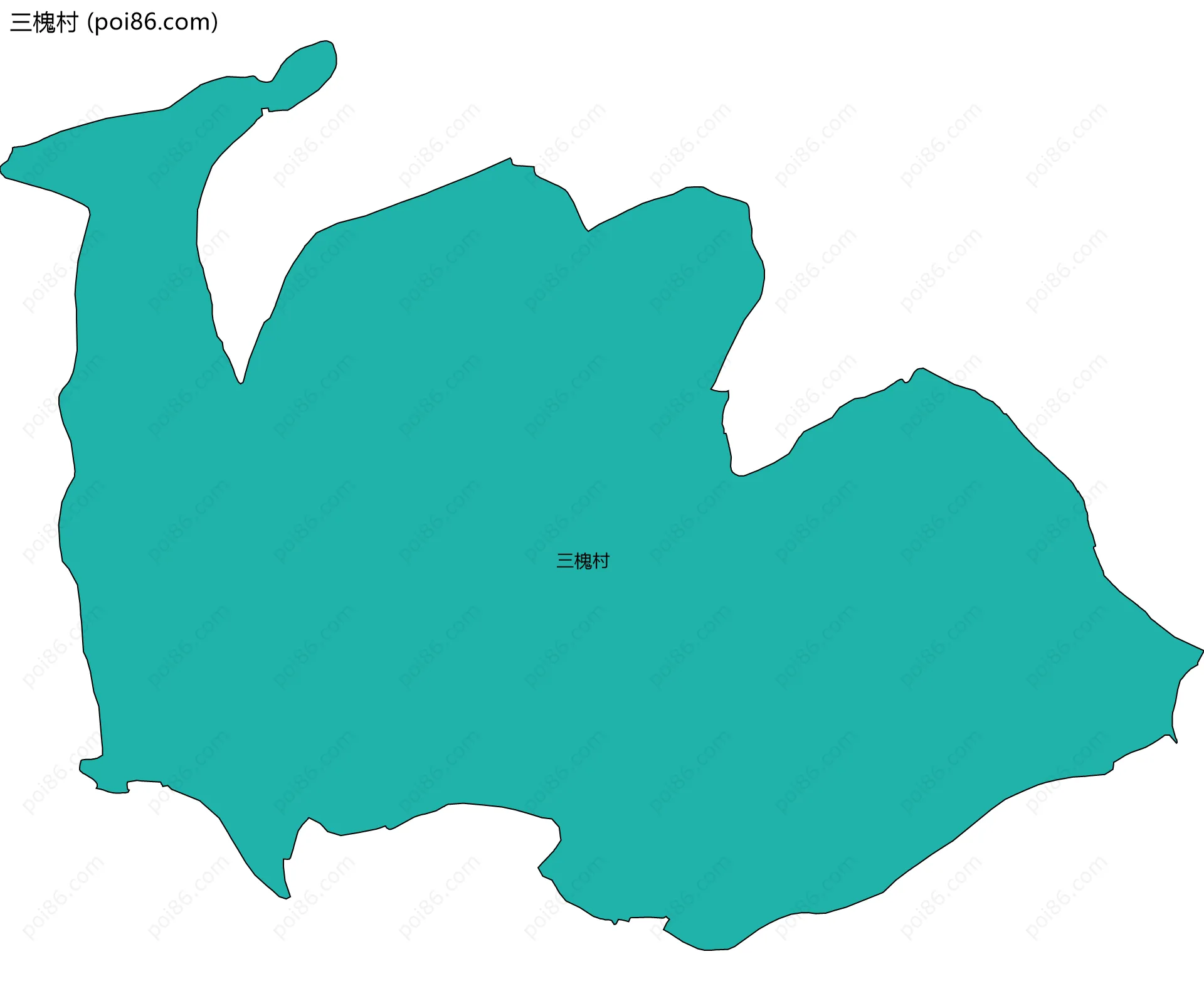 三槐村边界地图