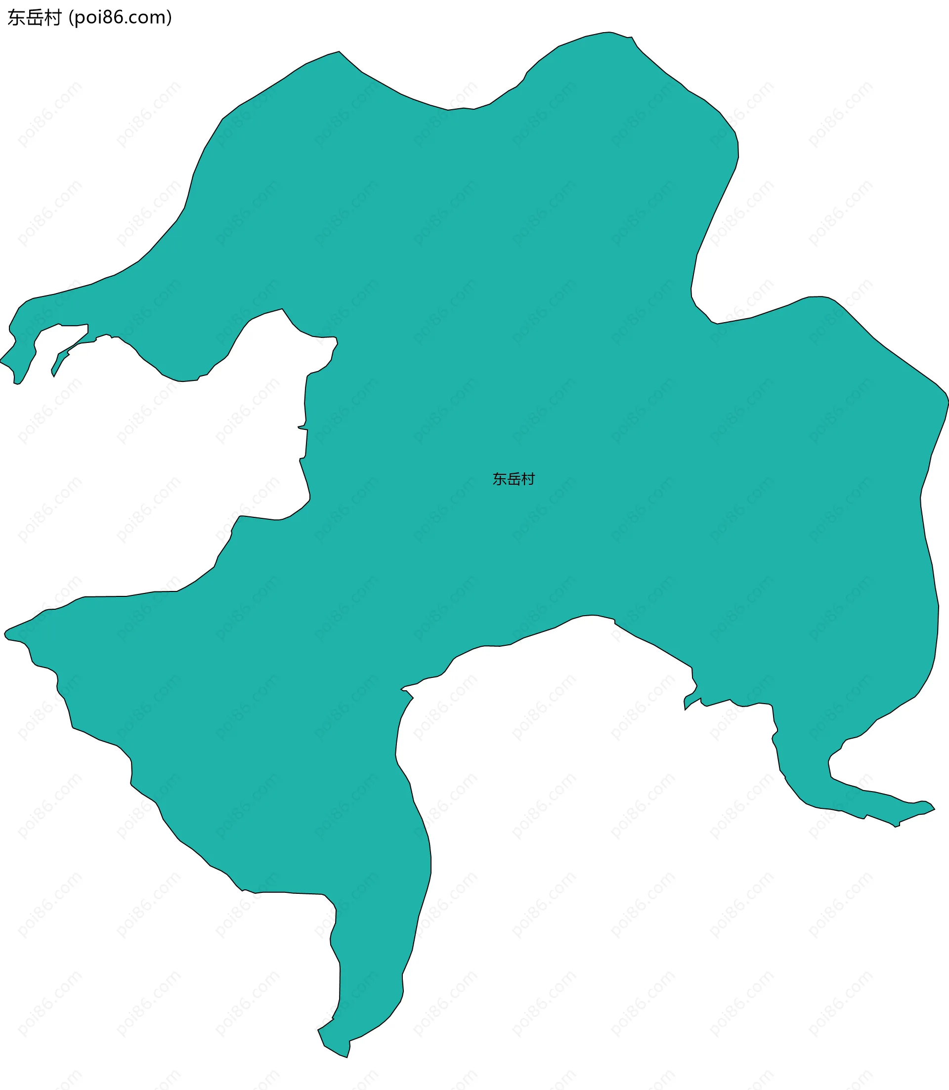 东岳村边界地图