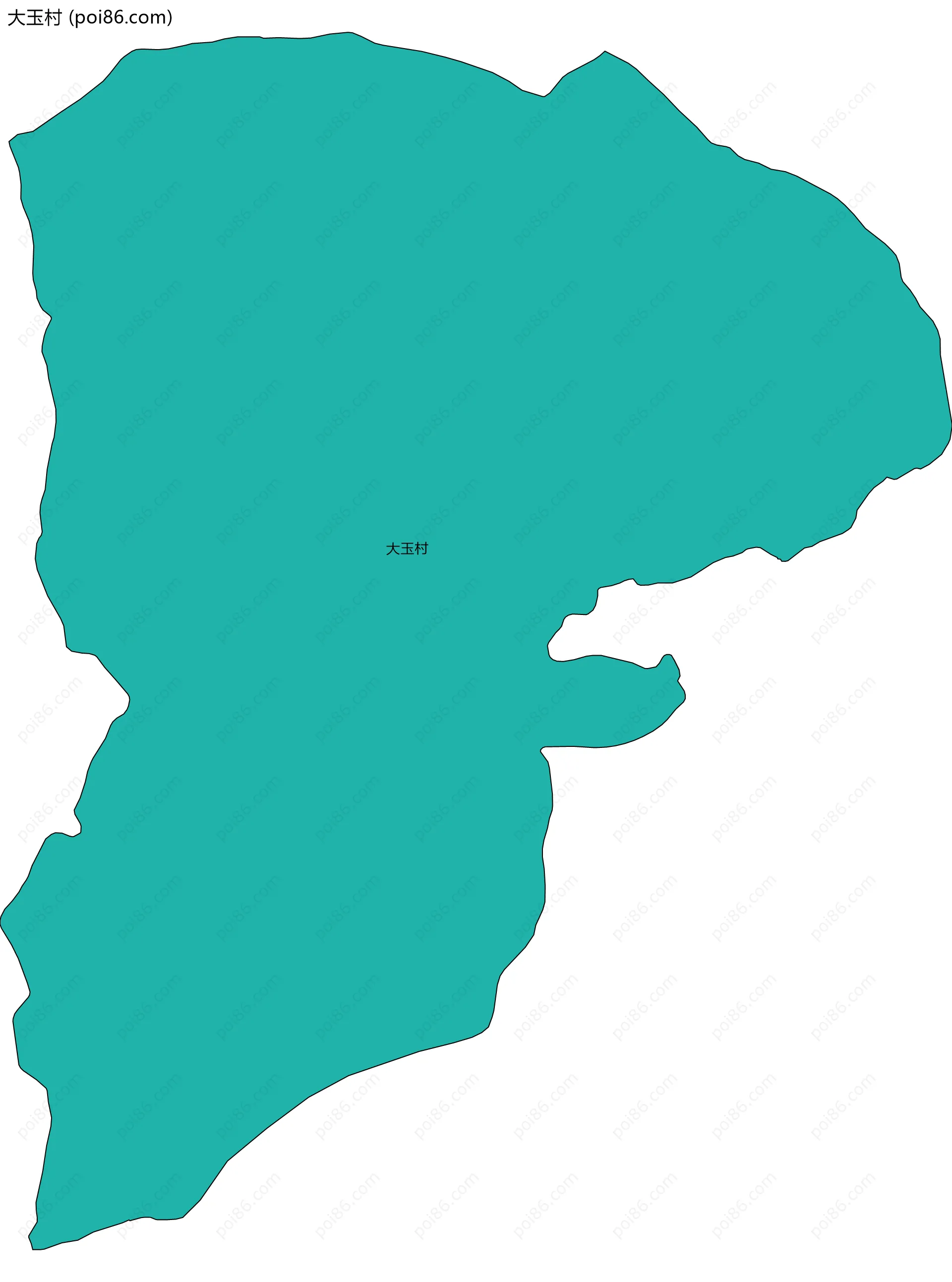 大玉村边界地图