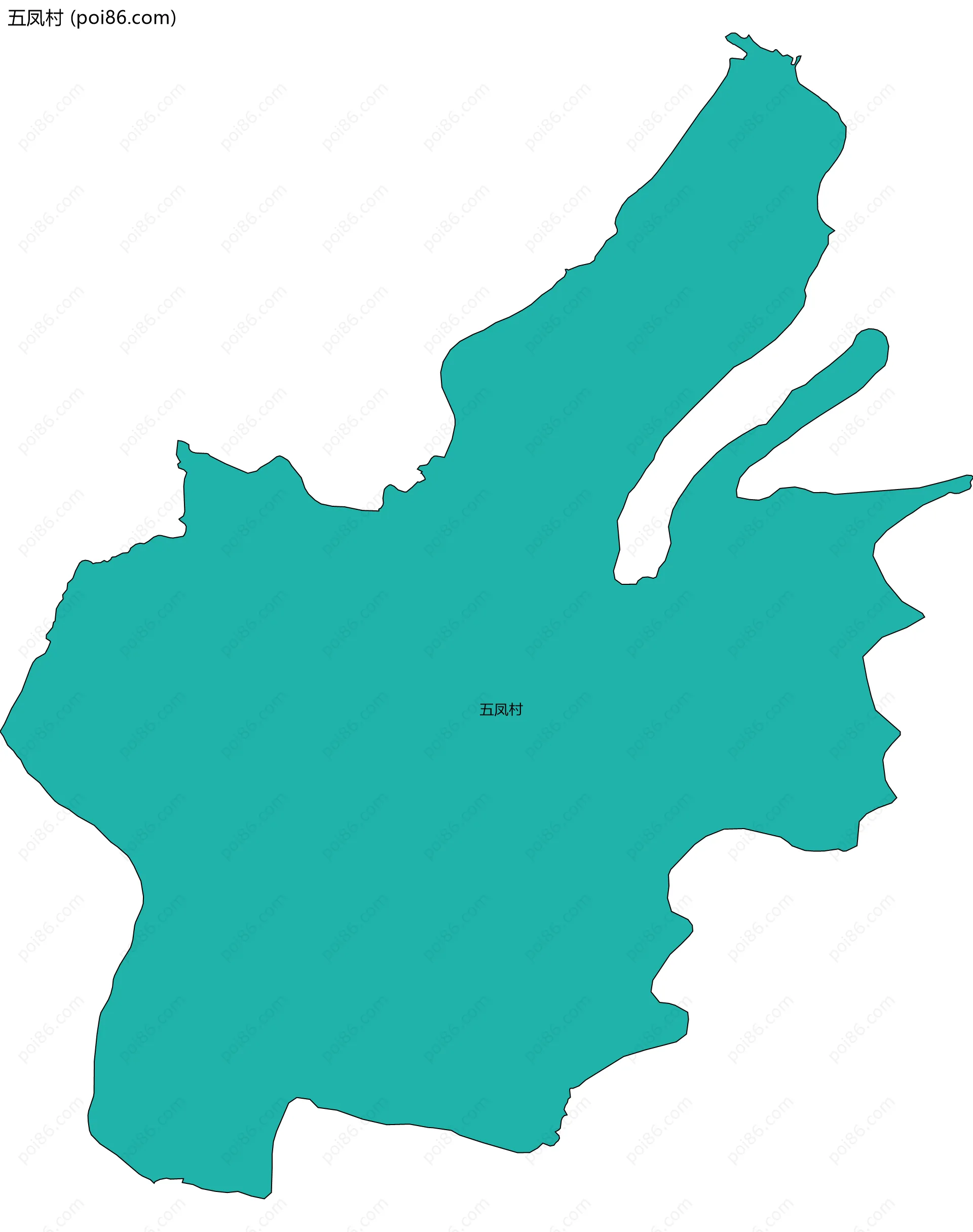 五凤村边界地图