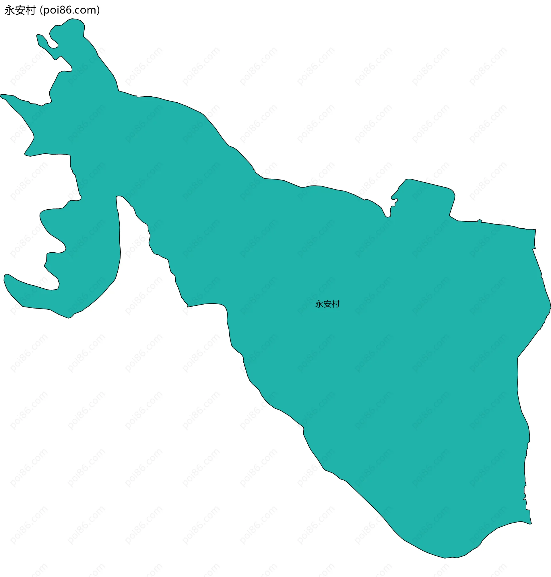 永安村边界地图
